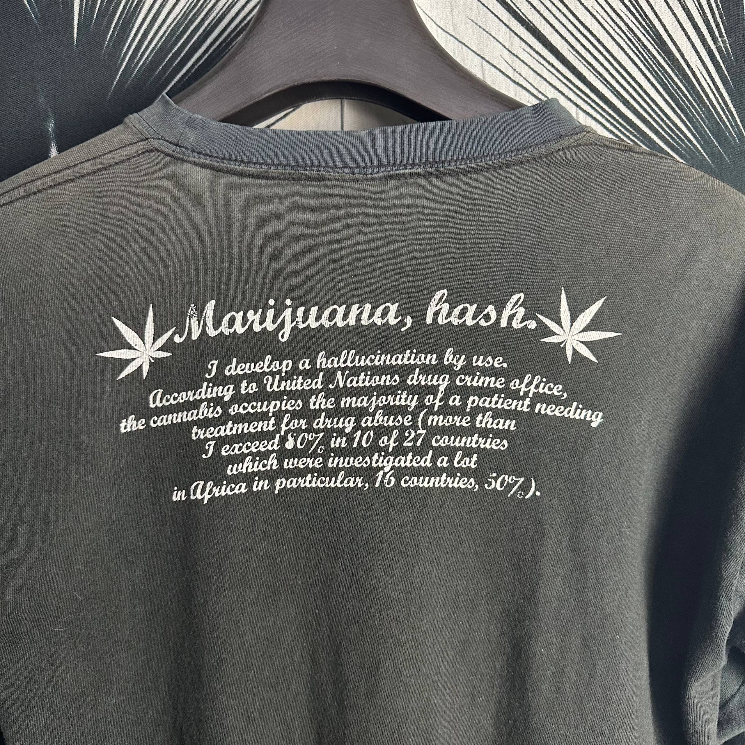 Vintage Vintage Marijuana Peace Hash Long Sleeve Size US L / EU 52-54 / 3 - 5 Thumbnail