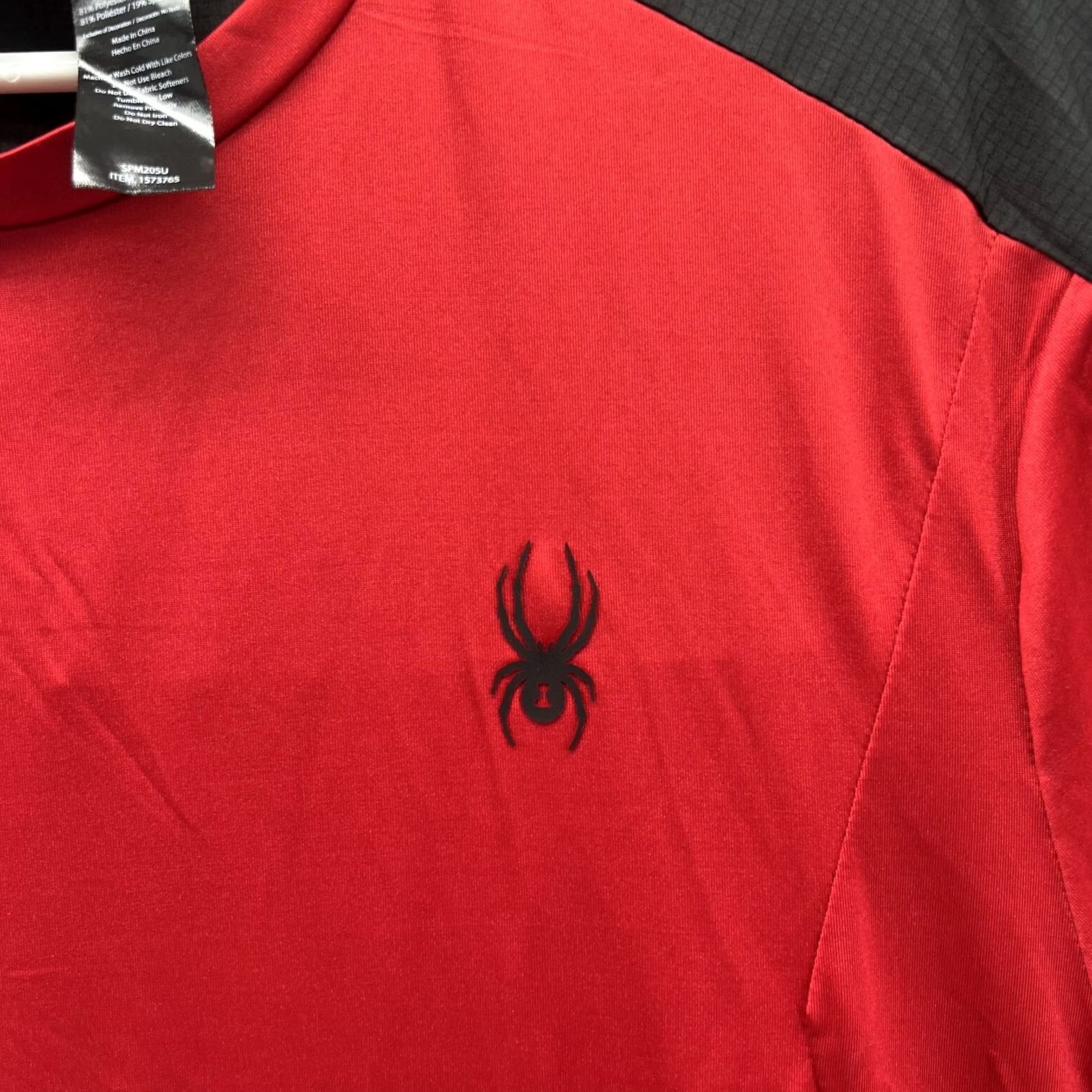 Spyder Spyder Shirt Men XL Red Athletic Tee Training Active Polyester Crew Neck Short Sleeve T-Shirt Size US XL / EU 56 / 4 - 3 Thumbnail