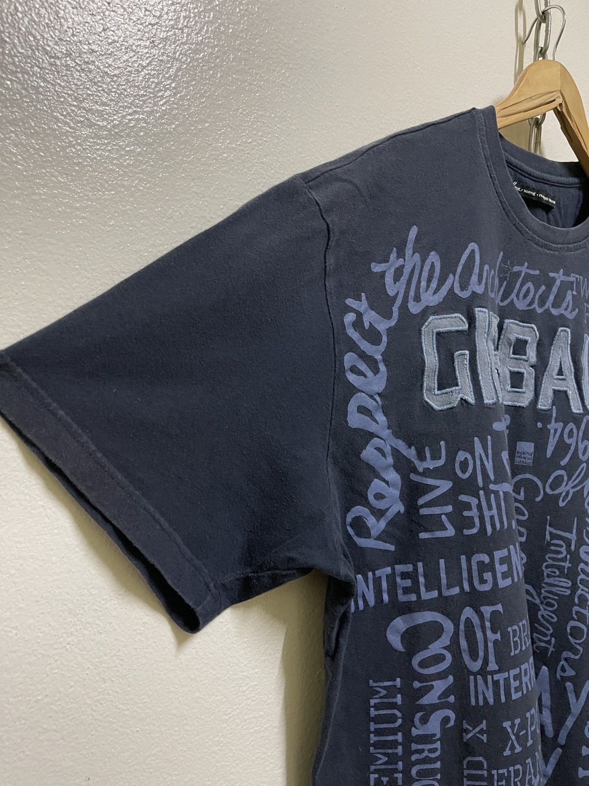 Marithe + Francois Girbaud × Vintage Blue MFG Full Print T Shirt Size US XL / EU 56 / 4 - 2 Thumbnail