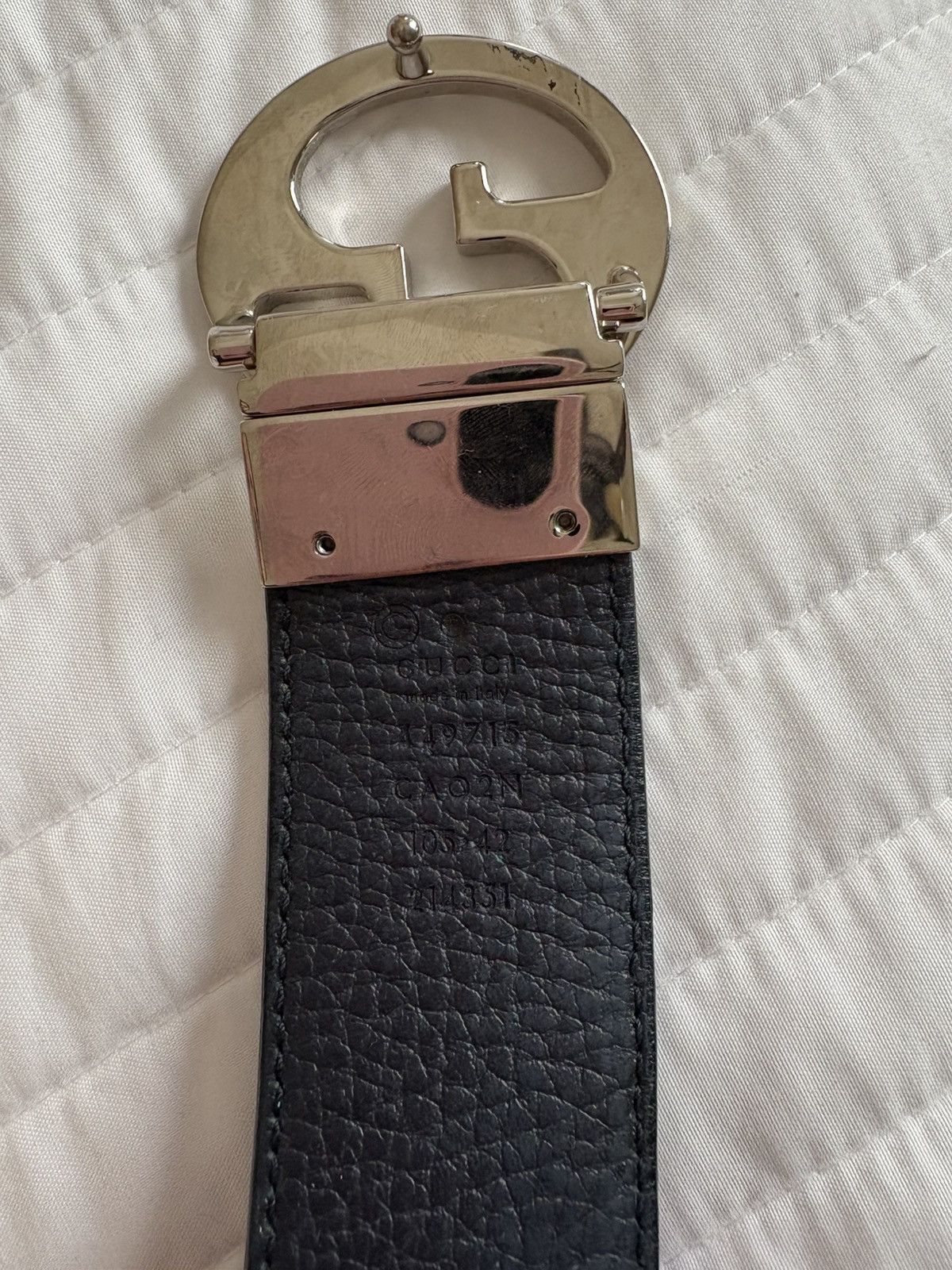 Gucci Black leather Gucci belt Size 42 - 3 Thumbnail