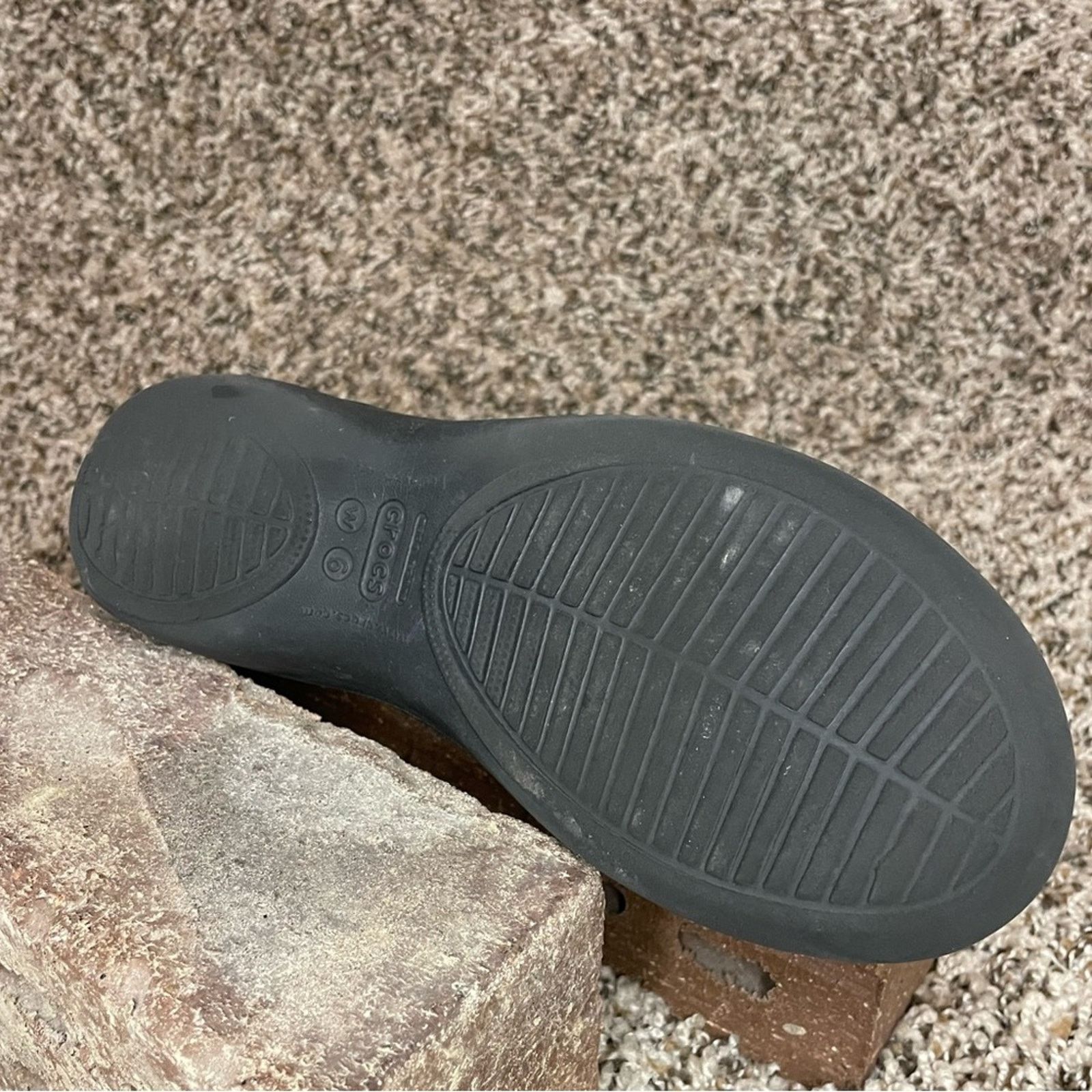 Crocs Crocs Womens Kadee Black Slip On Slingback Flats Sz 6 Ballet Size US 6 / IT 36 - 7 Thumbnail