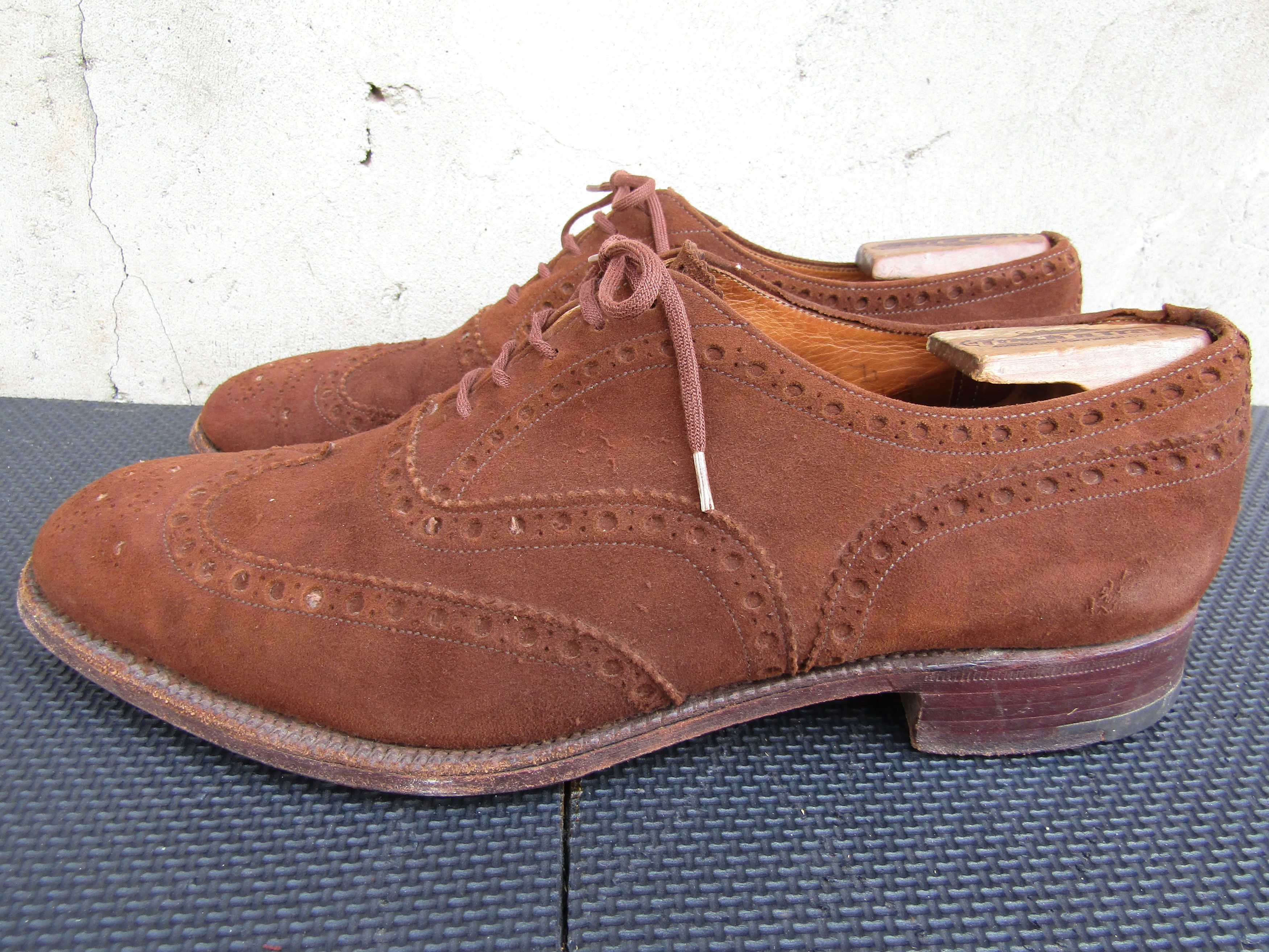 Church's Church's Cape Buck Suede Oxford Brogue Shoes Size US 10.5 / EU 43-44 - 8 Thumbnail