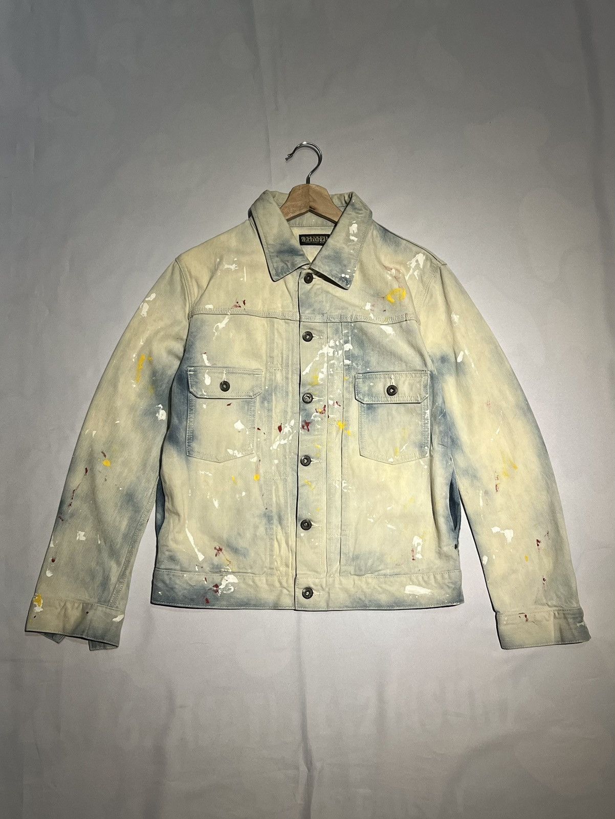 Japanese Brand × Zephyr JAPANESE BRAND, ZEPHYREN DENIM DISTRESSED JACKET Size US M / EU 48-50 / 2 - 1 Thumbnail