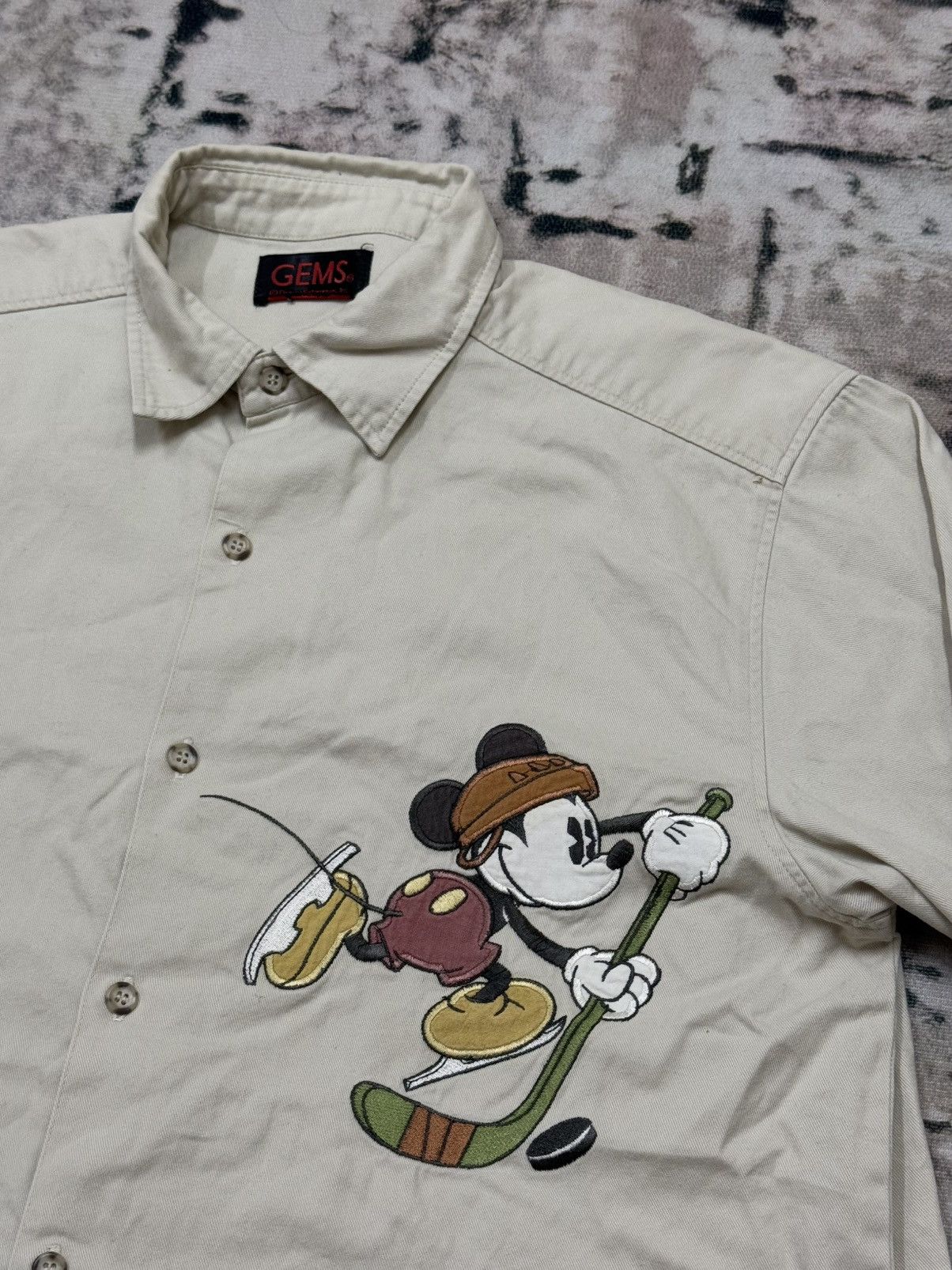 Cartoon Network × Disney × Vintage Vintage Disney Enterprise Khakis Button Up Shirt Size US M / EU 48-50 / 2 - 4 Thumbnail