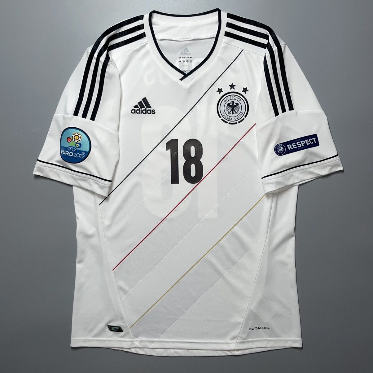 Adidas GERMANY ADIDAD 2012 EURO FOOTBALL HOME JERSEY #18 KROOS Size US M / EU 48-50 / 2 - 2 Thumbnail