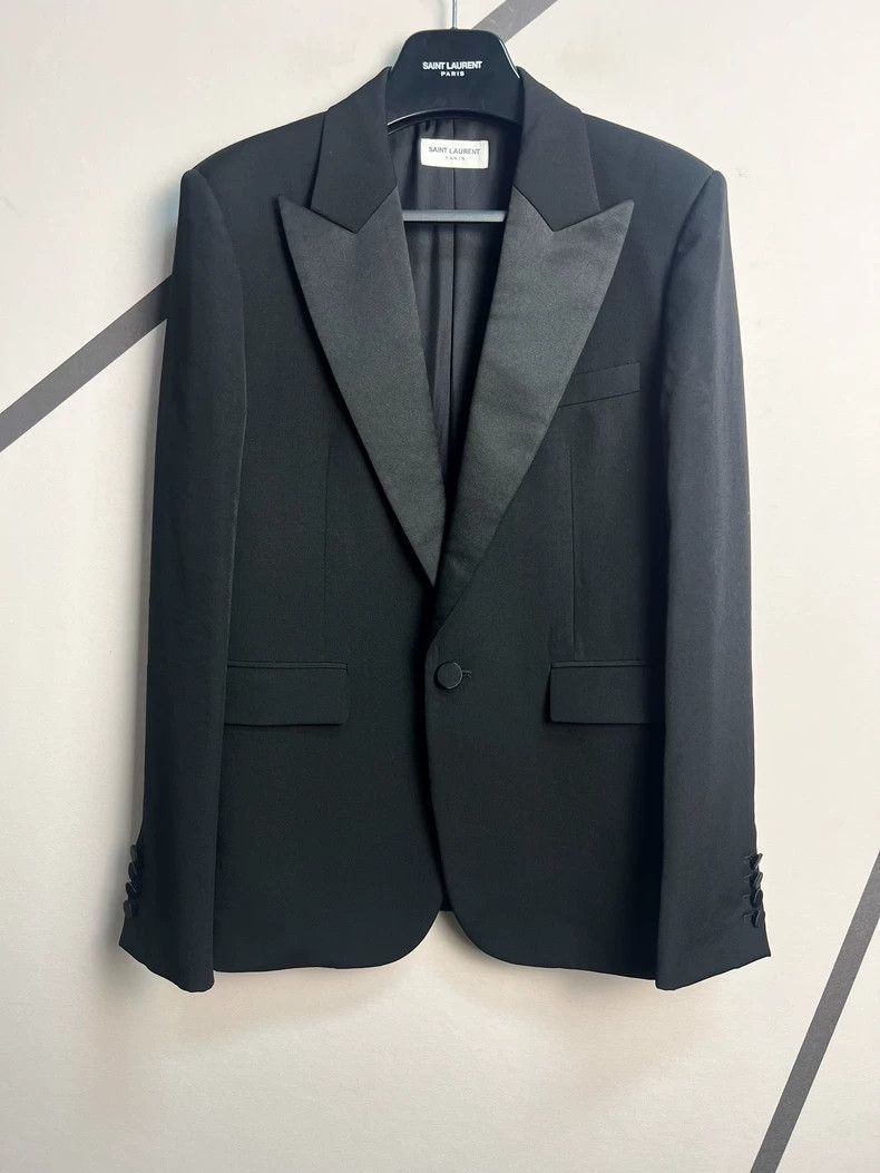 Saint Laurent Paris Saint Laurent Paris 24 Spring/Summer Show Wool Smoking Sui Size 48R - 1 Thumbnail