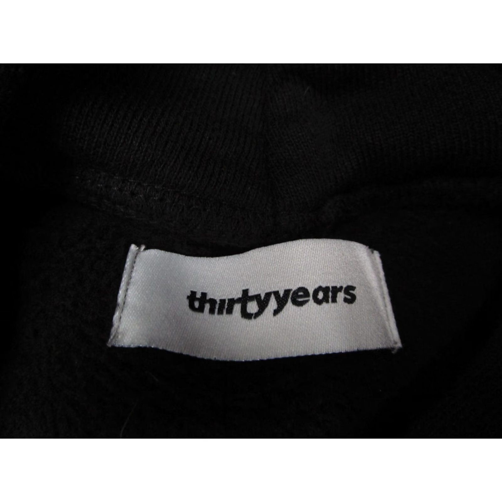 Vintage VINTAGE Thirty Years Hoodie Mens XS Black 100% Cotton Pullover Graphic FrontBack Knit Fleece Pocket USA Made Size US XS / EU 42 / 0 - 2 Thumbnail