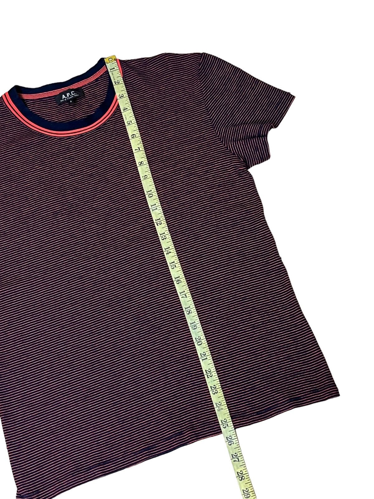 A.P.C. NICE🔥A.P.C PARIS RUE DE FLEURUS STRIPED TEE SHIRT Size US M / EU 48-50 / 2 - 7 Thumbnail
