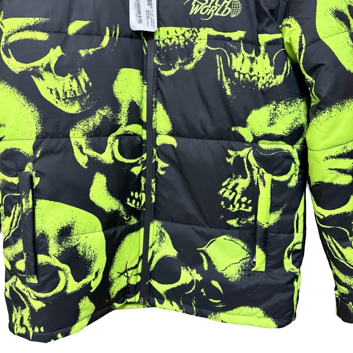 Psychworld PsychWorld Neon Skulls Black Puffer Jacket Size Small BNWT Size US S / EU 44-46 / 1 - 4 Thumbnail