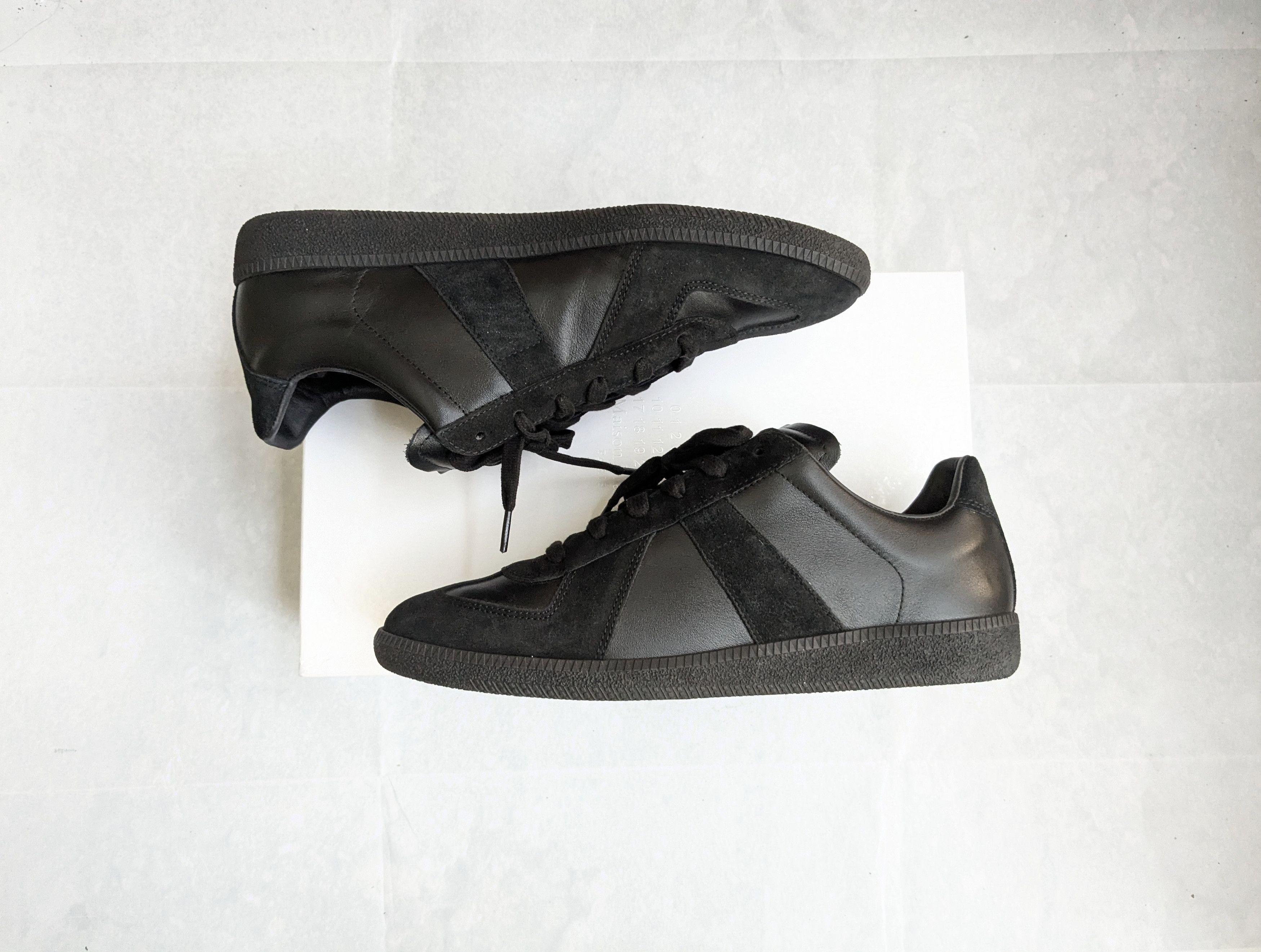 Maison Margiela MMM Margiela Black German Army Trainers 43 | Grailed