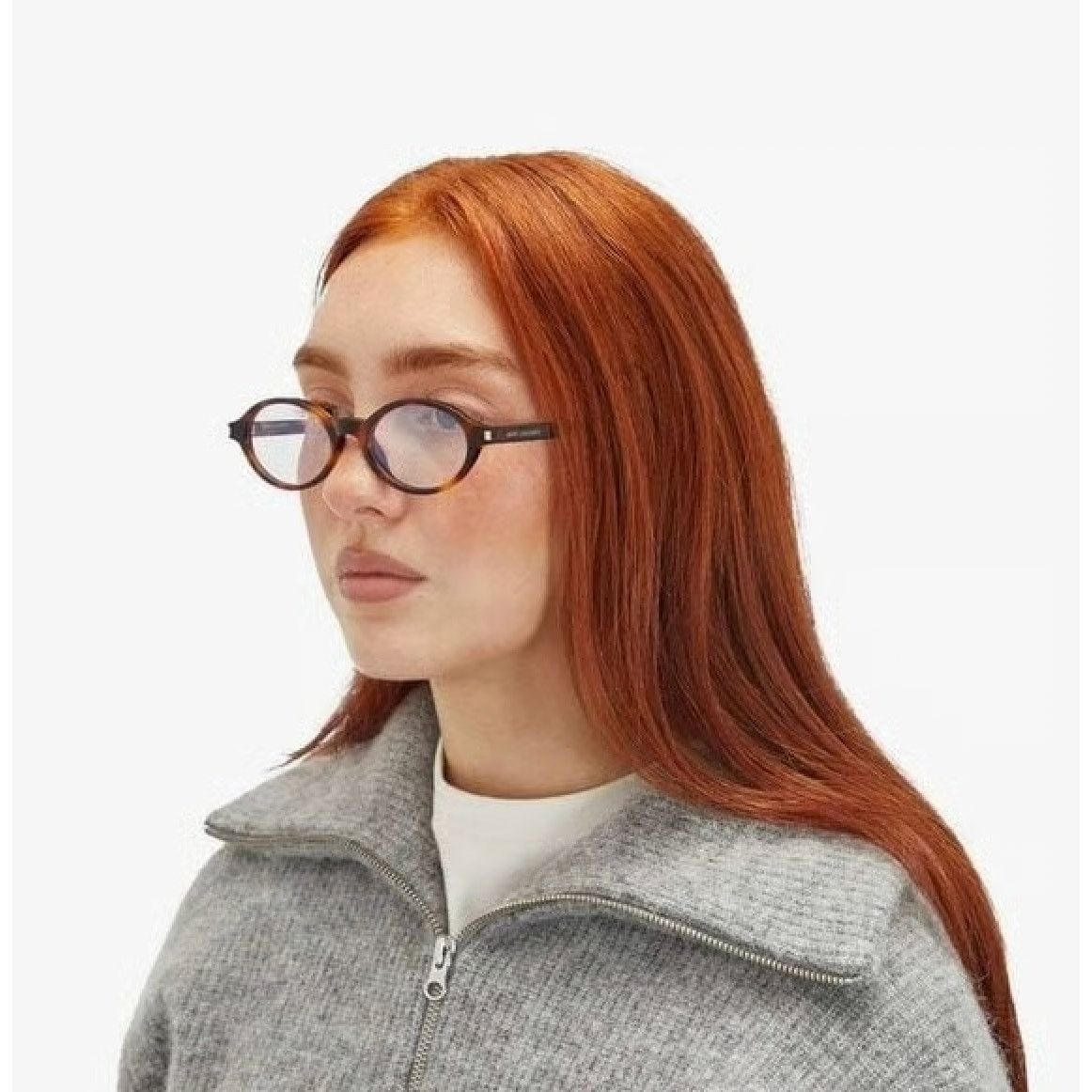 Saint Laurent Paris NEW Saint Laurent SL751 OPT 003 Shiny Havana/Blue LightBlock Size ONE SIZE - 1 Thumbnail