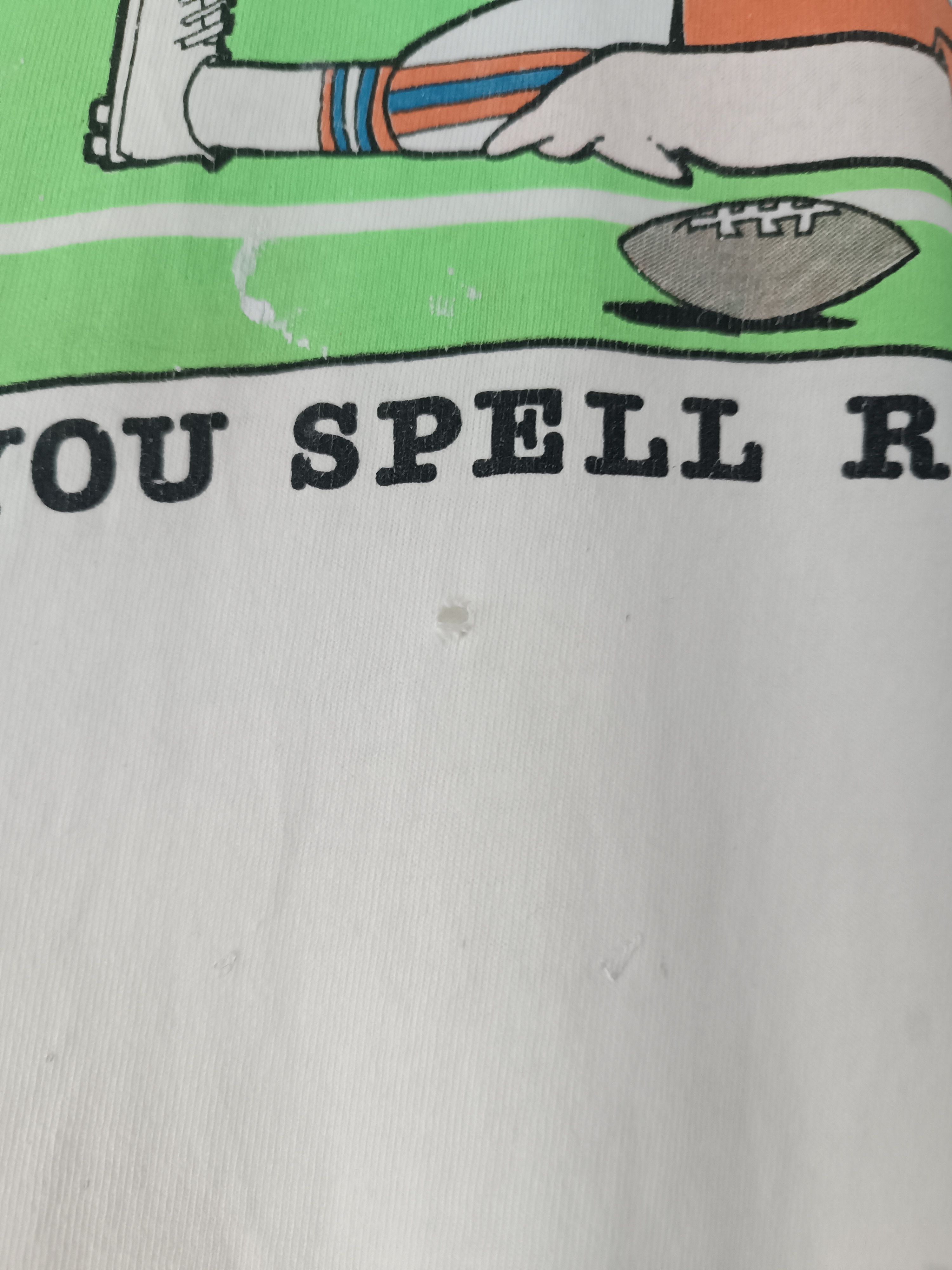 NFL THRASHED FADED VINTAGE 90'S NFL HOW YOU SPELL RELIEF FUNNY Size US XL / EU 56 / 4 - 11 Thumbnail