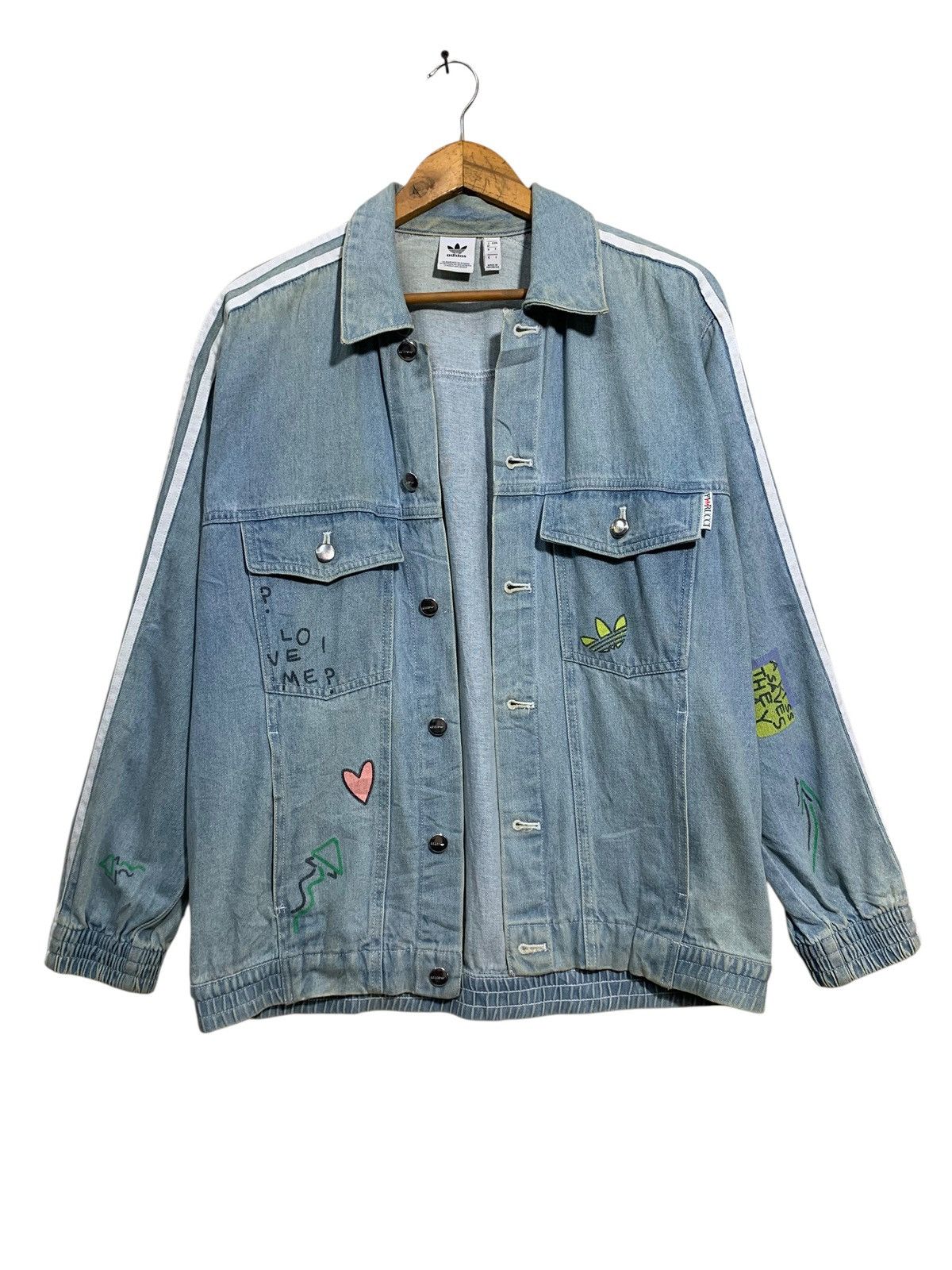 Adidas 🔥ADIDAS X FIORUCCI BLUE DENIM JACKETS Size M / US 6-8 / IT 42-44 - 5 Thumbnail