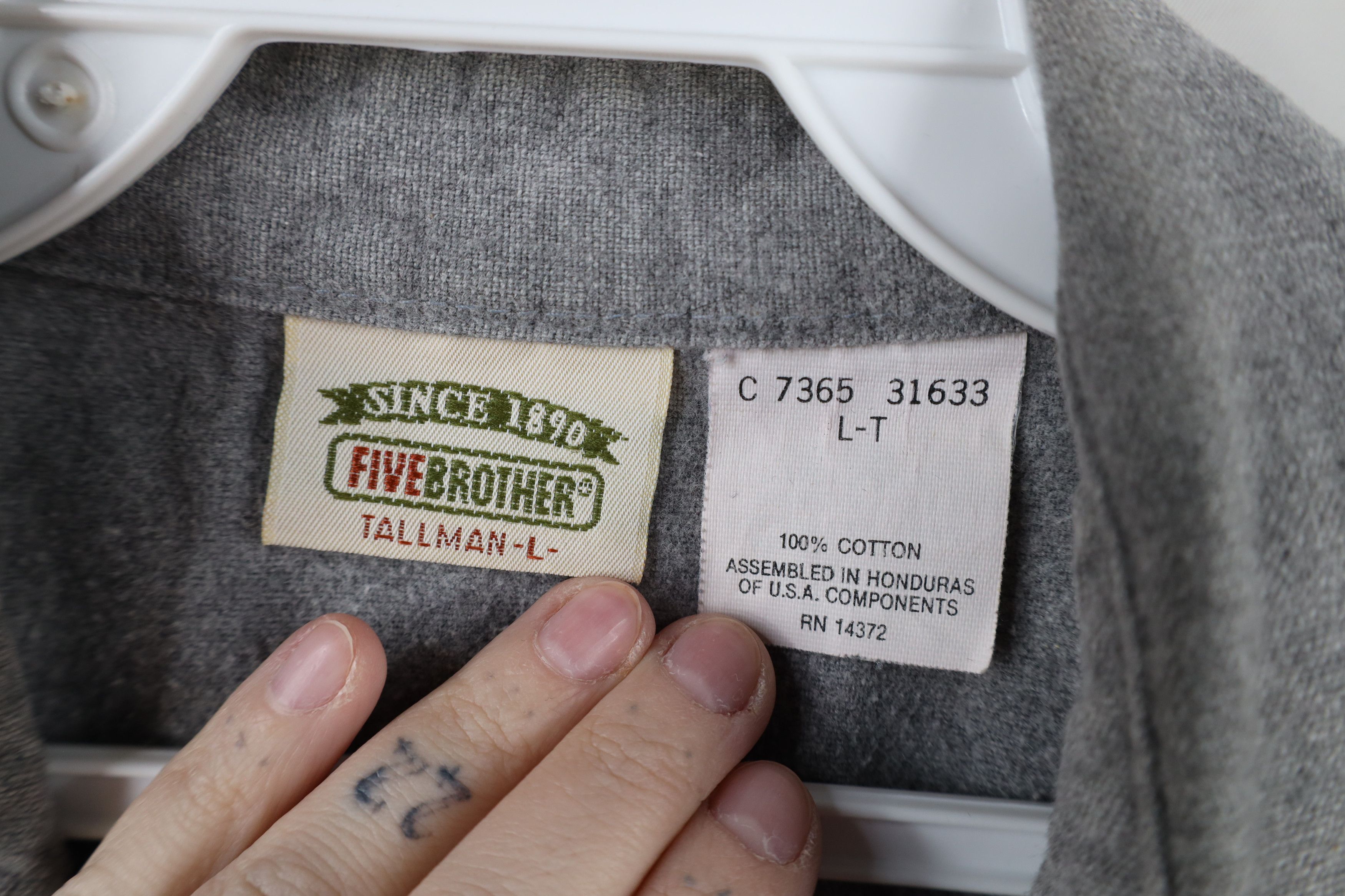 FiveBrother × Vintage Vintage 90s Five Brother Chamois Cloth Button Shirt Size US L / EU 52-54 / 3 - 7 Thumbnail