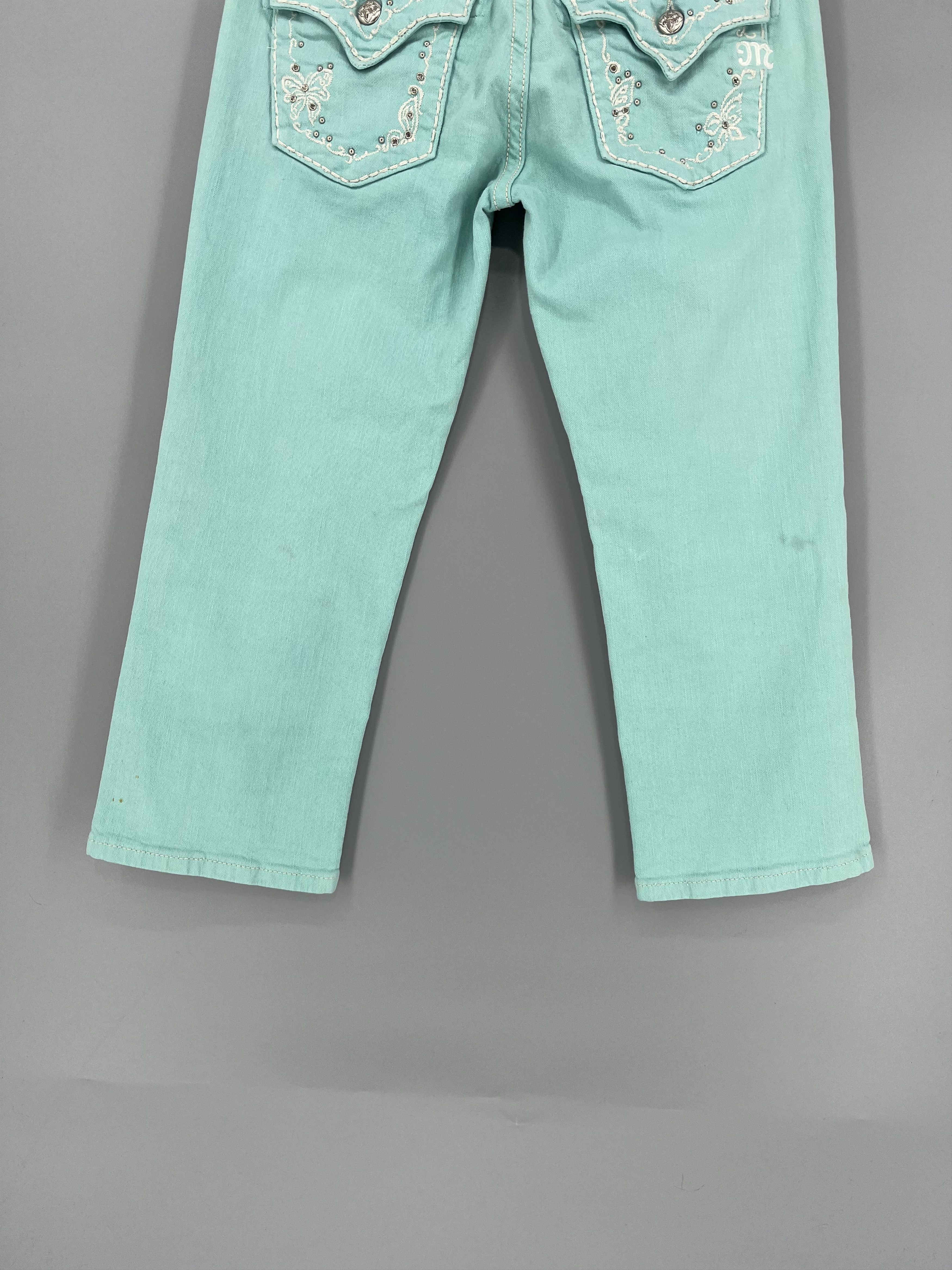 Japanese Brand Miss Me Easy cropped Jeans Women's Size 30 Blue Denim Size 30" / US 8 / IT 44 - 11 Thumbnail