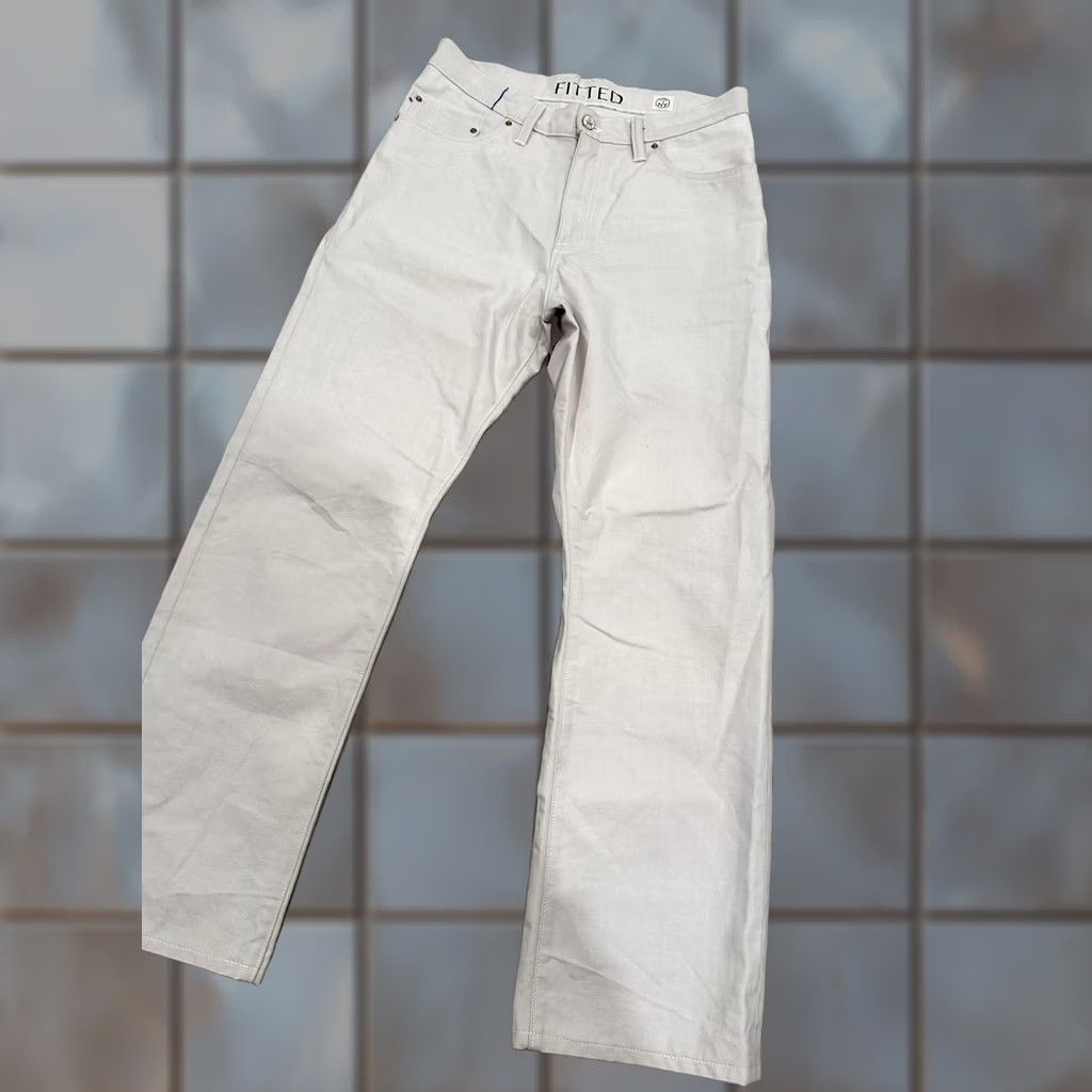 Vintage FITTED Underground Jeans Ivory 32x30 Denim Straight Mens Regular Made In NY Japanese Selvedge Size US 32 / EU 48 - 1 Thumbnail