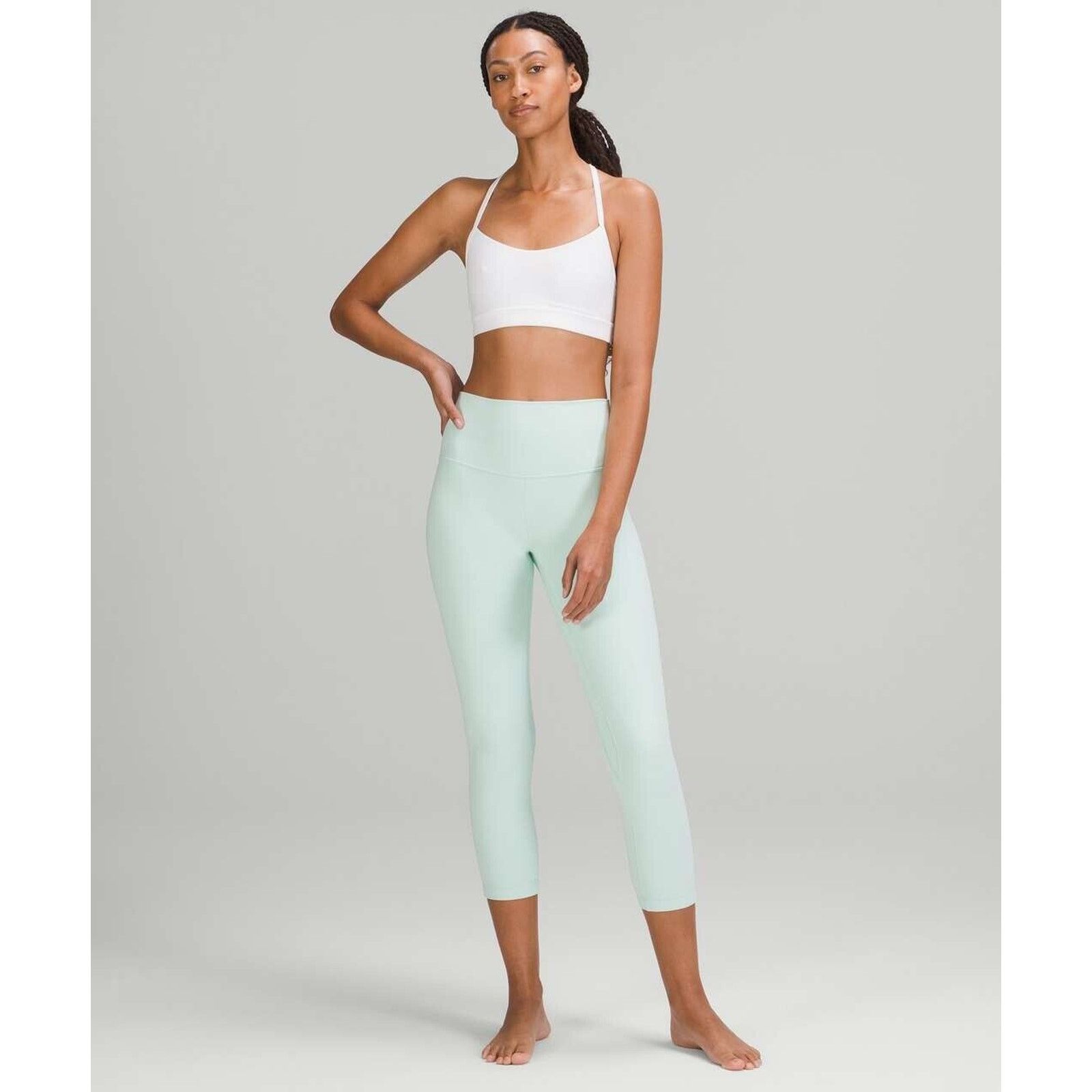 Rare Lululemon Align High Rise Crop Kohlrabi Green Sz 26