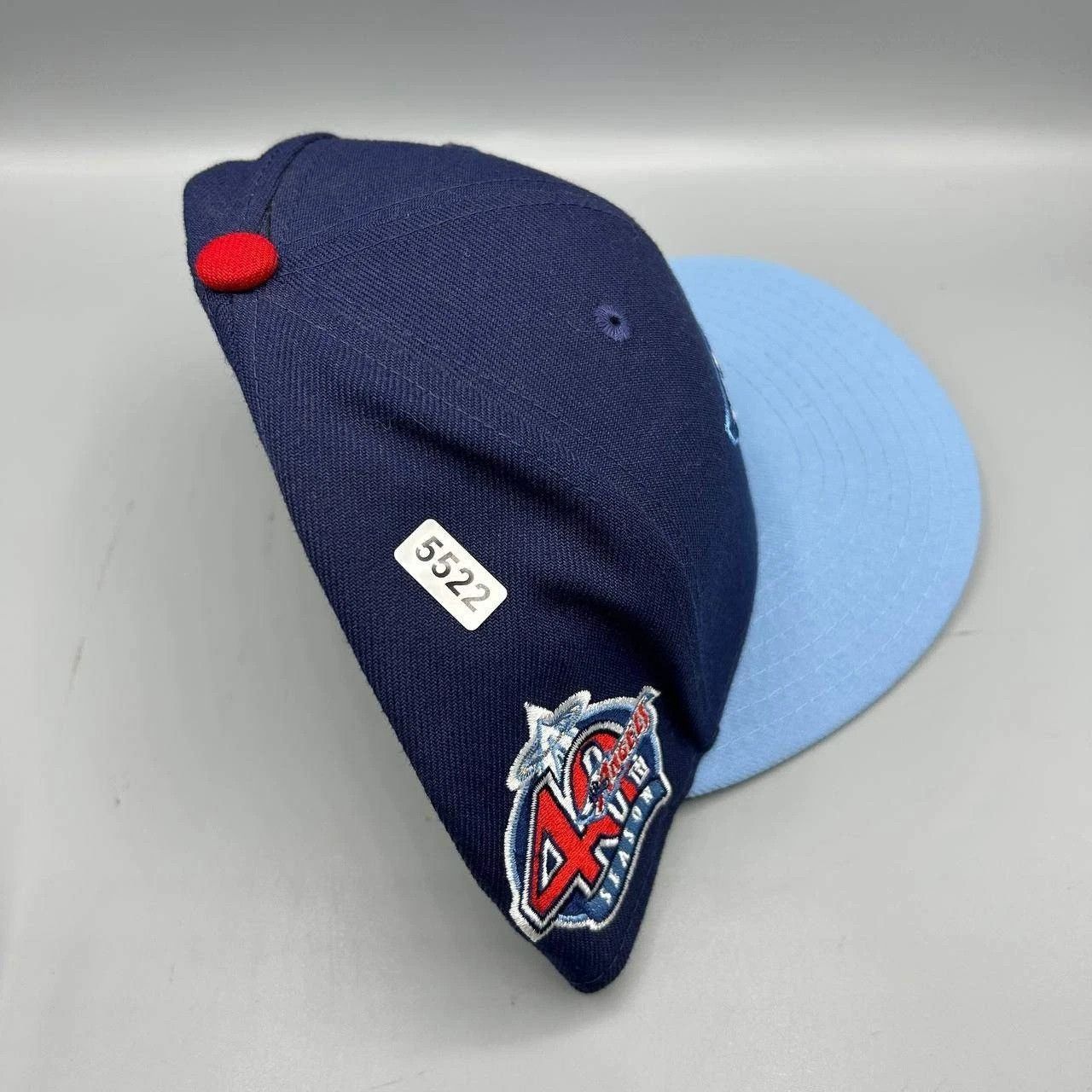 New Era Los Angeles LA Angels Hat Men 7 3/8 Blue MLB Fitted Cap Size ONE SIZE - 9 Thumbnail