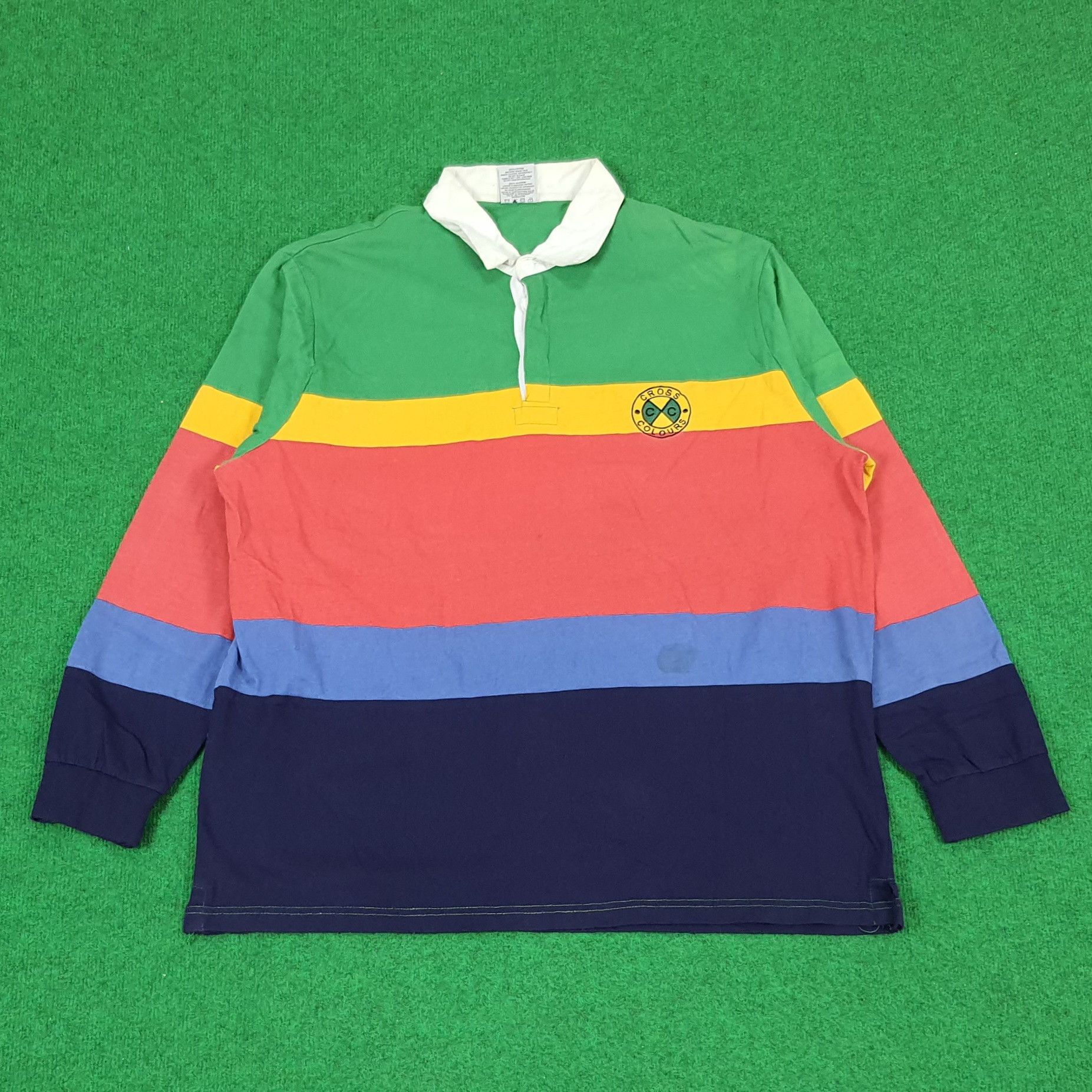 Cross Colours Vintage Cross Colours Striped Streetwear Polo Shirt Size US XL / EU 56 / 4 - 1 Thumbnail