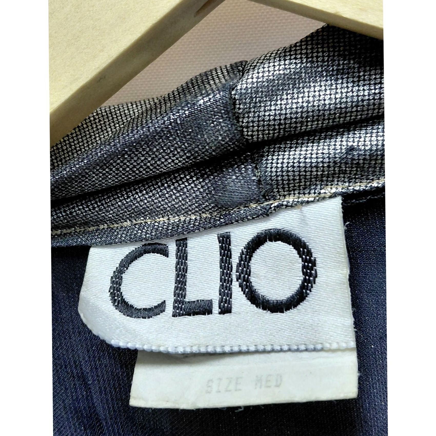 Vintage VINTAGE CLIO Metallic Silver Blazer Jacket Open Front Single Button Made in USA Adult Medium Women Size M / US 6-8 / IT 42-44 - 4 Thumbnail