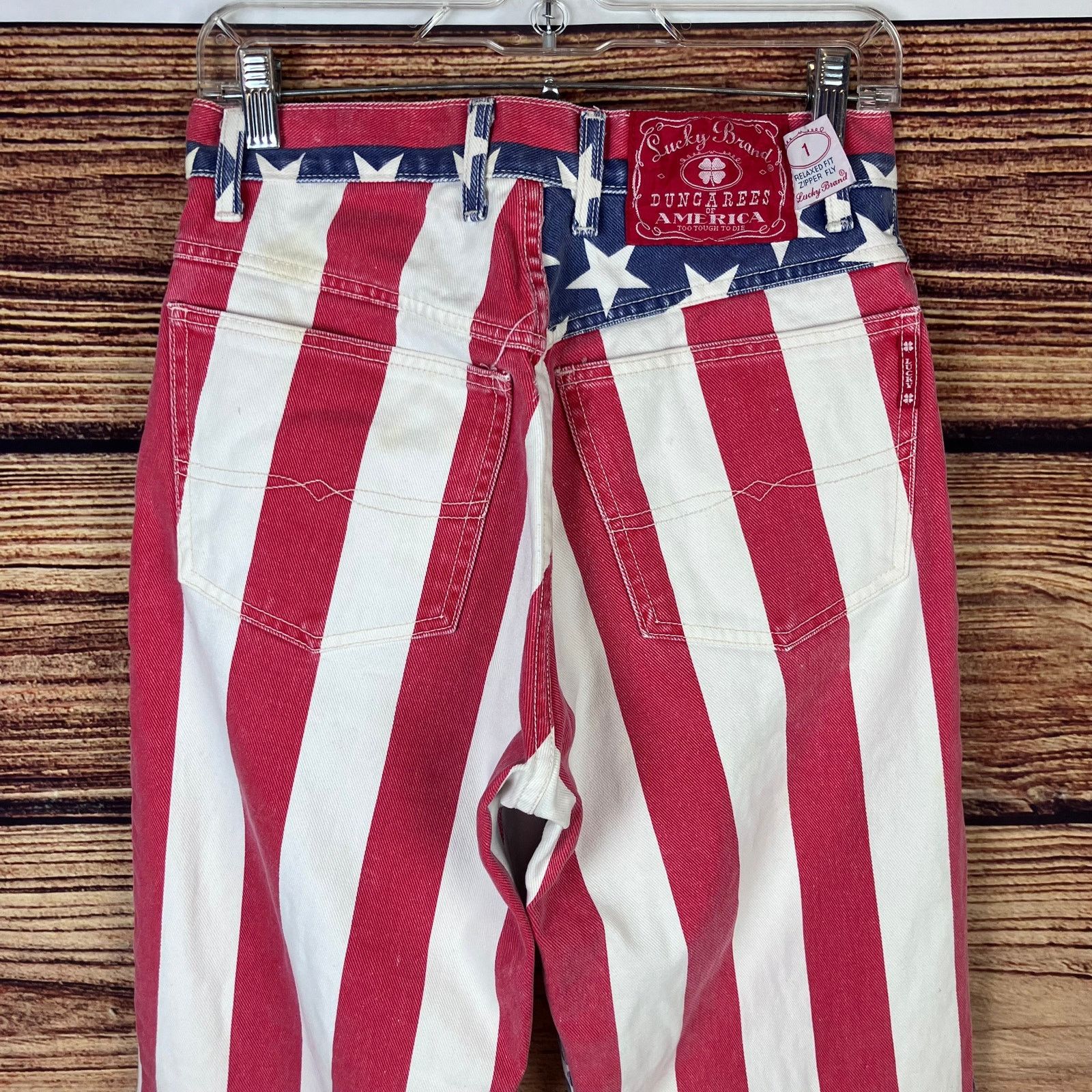 Lucky Brand × Vintage Vintage 1990s Lucky Brand American Flag Made in USA Jeans Size US 30 / EU 46 - 9 Thumbnail