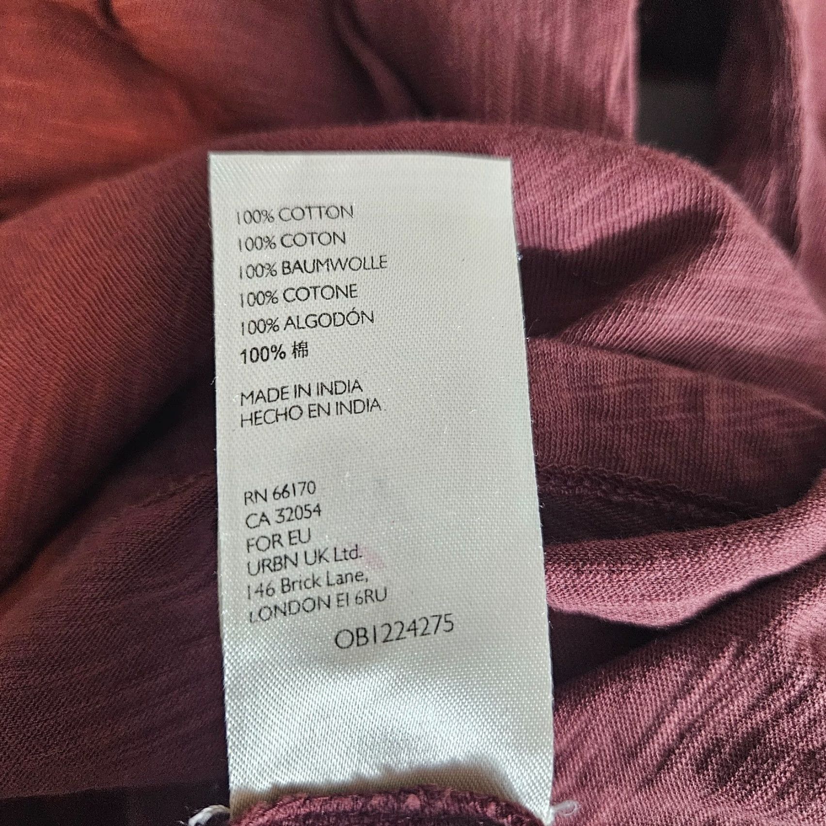 Vintage We The Free Womens Hooked On You Cuff Top L Burgundy Long Sleeve Shirt Size L / US 10 / IT 46 - 6 Thumbnail
