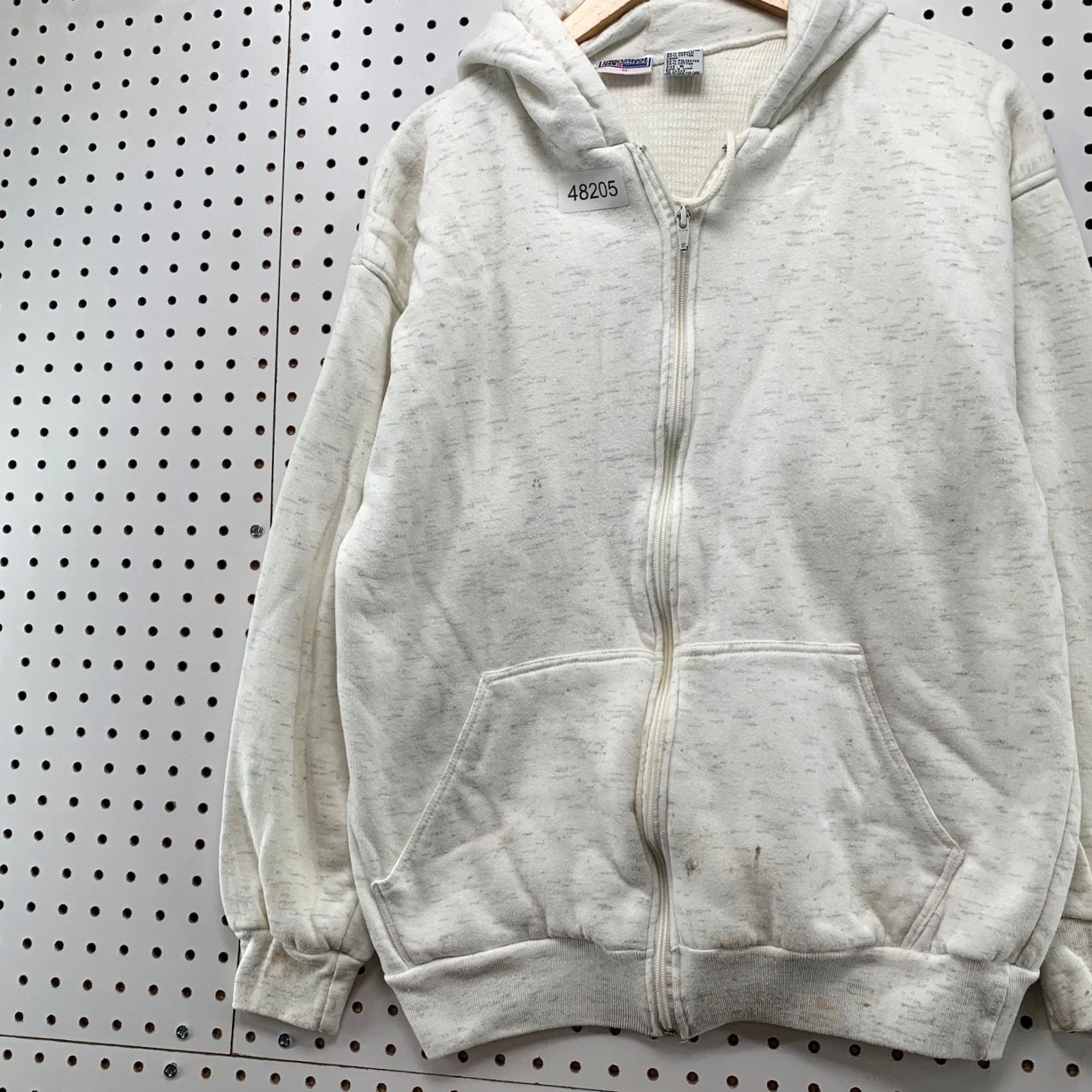 McGregor MacGregor Hoodie Mens Medium White Thermal Lined Heavyweight Vintage Sweatshirt Size US M / EU 48-50 / 2 - 5 Thumbnail