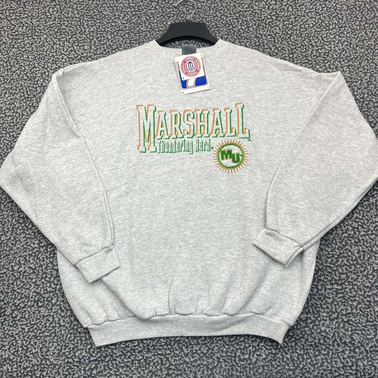 Logo 7 Vintage Marshall Thundering Herd Sweatshirt Men XL Pullover Size US XL / EU 56 / 4 - 1 Thumbnail