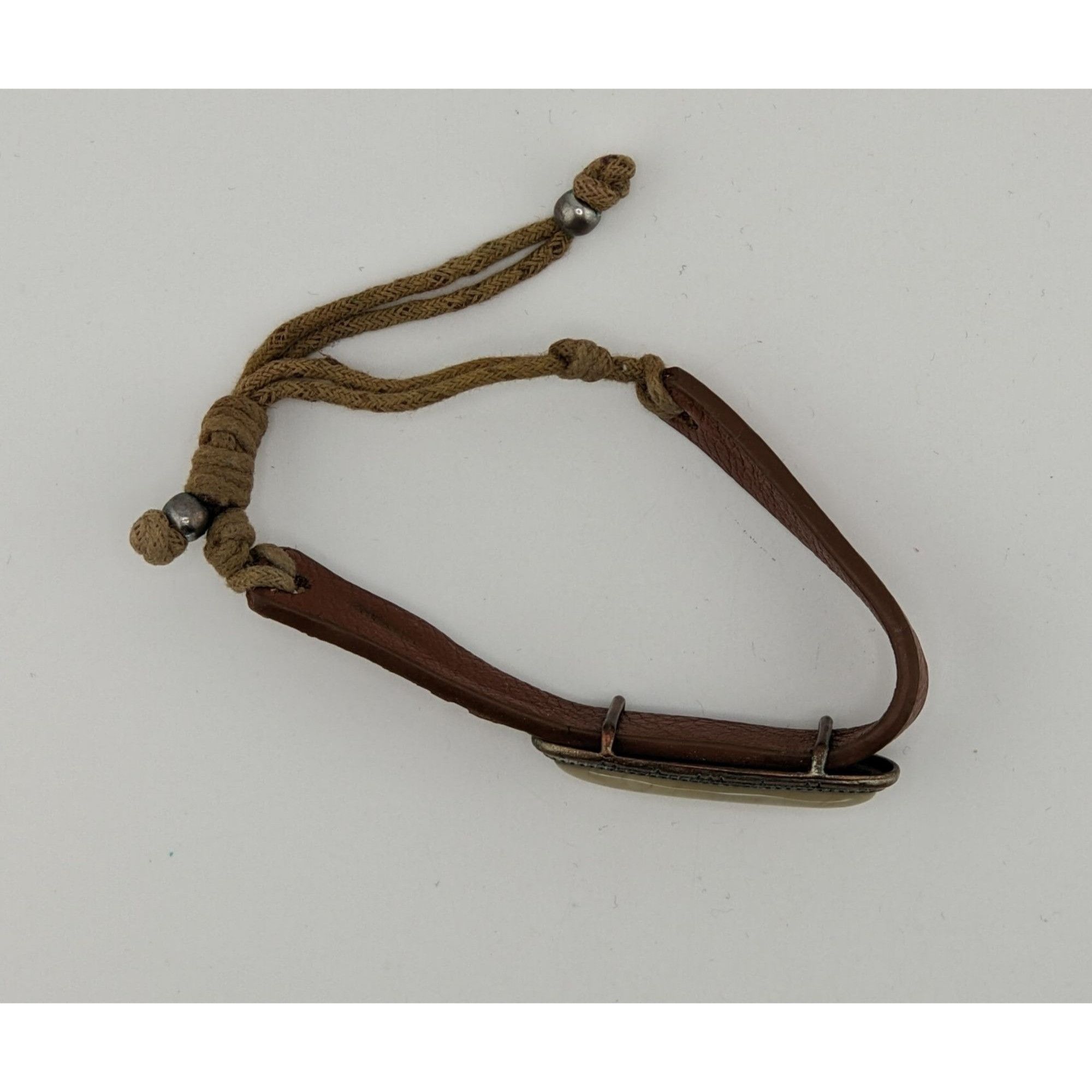Other Boho Leather Bracelet With Faux Stone & Adjustable Cord Size ONE SIZE - 5 Thumbnail
