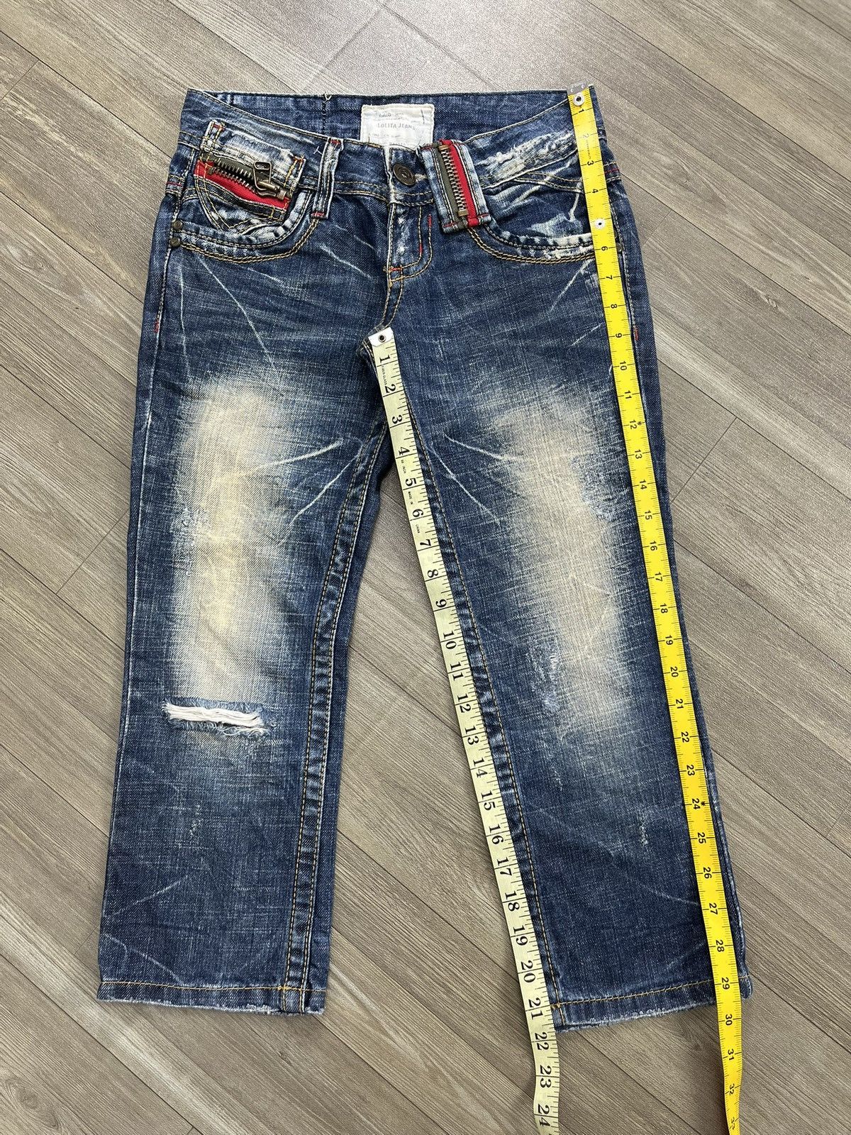 Japanese Brand Y2K Style Yoshitomo Nara Lolita Jeans Distressed 3/4 Jeans Size US 28 / EU 44 - 19 Thumbnail