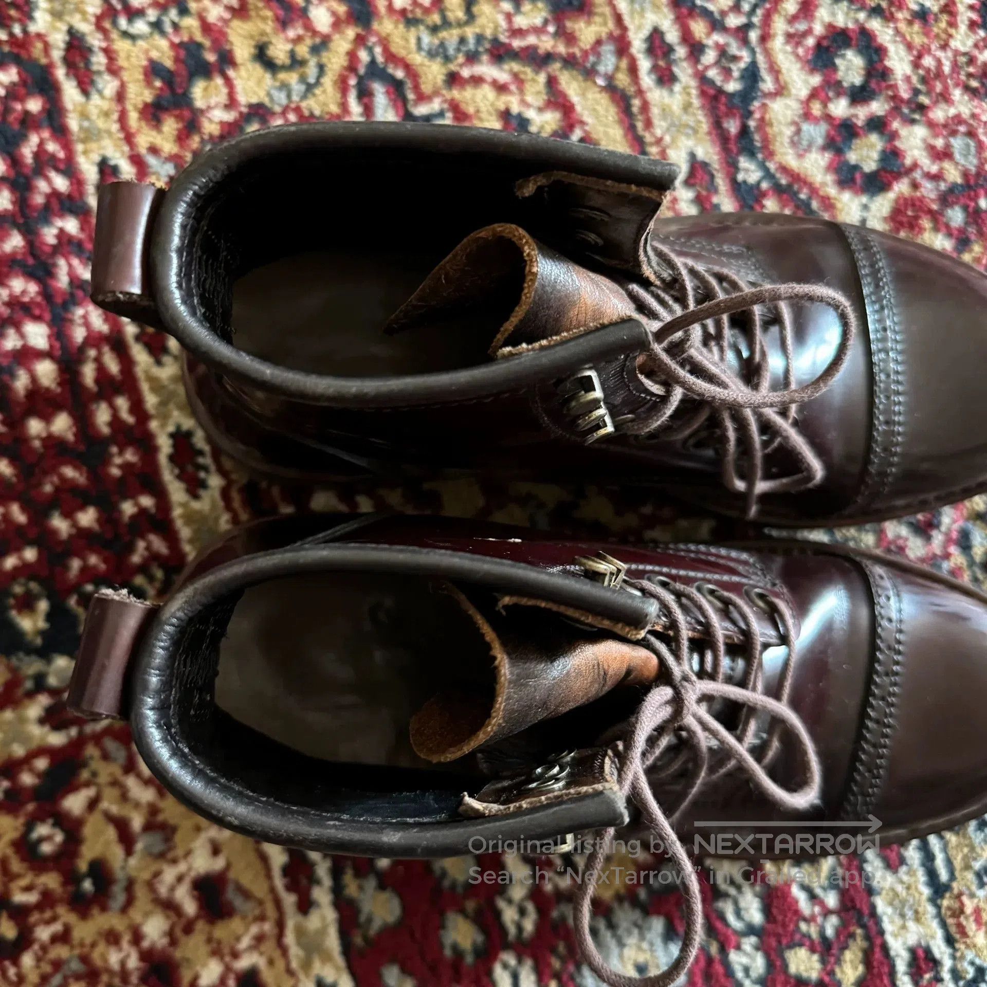 Vintage Brown Horsehide Work Boots Size 37. Size US 6 / IT 36 - 7 Thumbnail