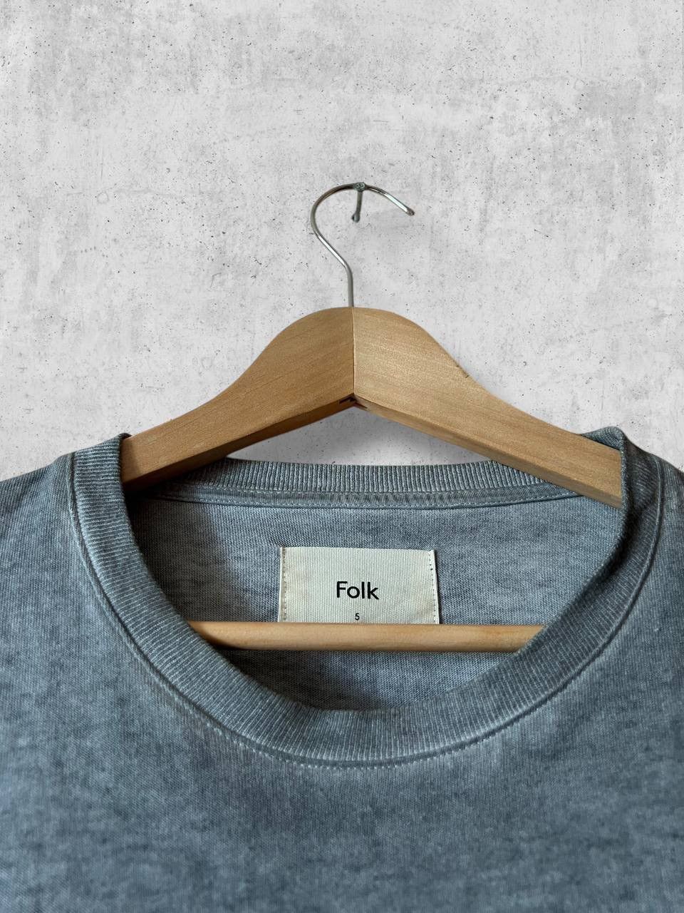Folk FOLK Single Stitch Vintage Fabric Washed tee t shirt Size US L / EU 52-54 / 3 - 4 Thumbnail