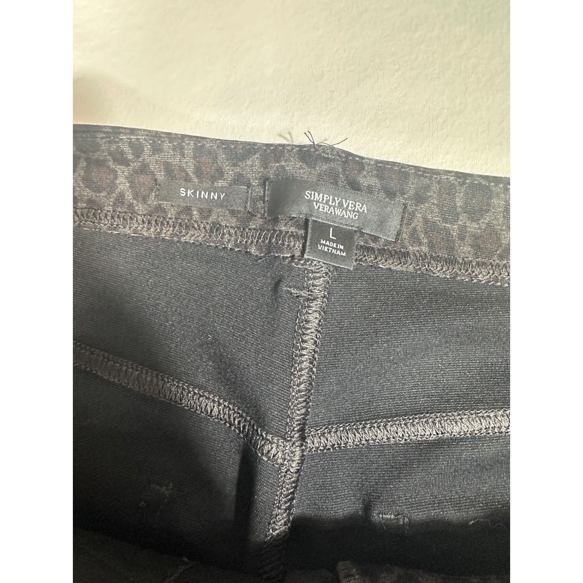 Other Simply Vera Wang Skinny Pants, Brown Black Animal Print Leop Size 34" / US 12 / IT 48 - 5 Thumbnail