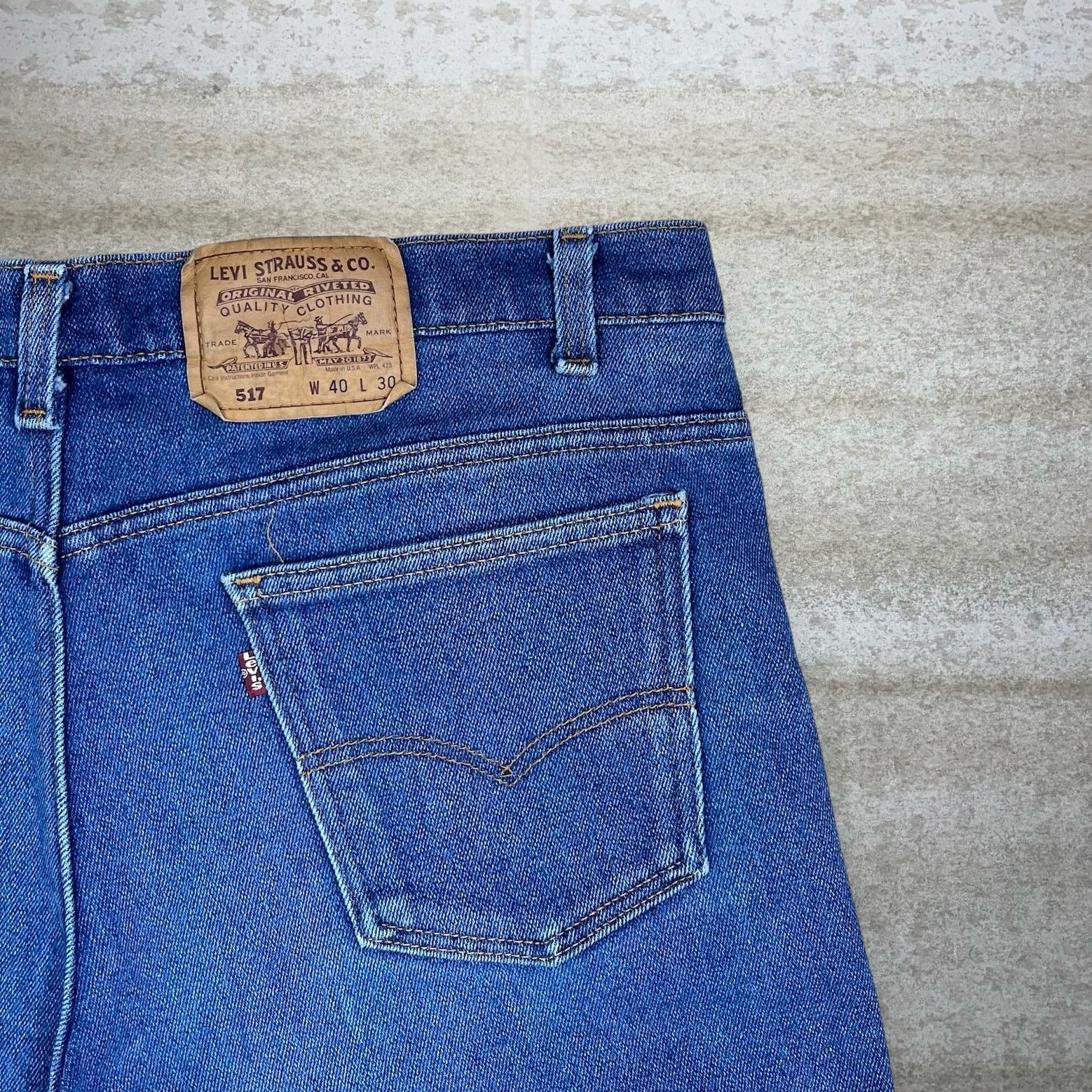 Levi's Vintage 90s Levis 517 Jeans 40x30 Bootcut Flared Medium Wash Size US 40 / EU 56 - 3 Thumbnail
