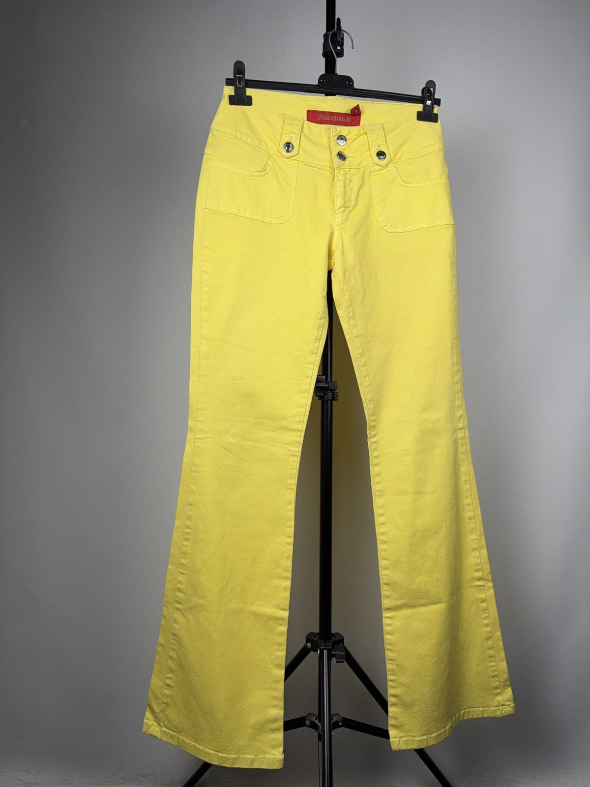 Japanese Brand Vntg 00s Fishbone Avant Garde Sk8 Y2K Flare Low Rise Pants Size 28" / US 6 / IT 42 - 3 Thumbnail