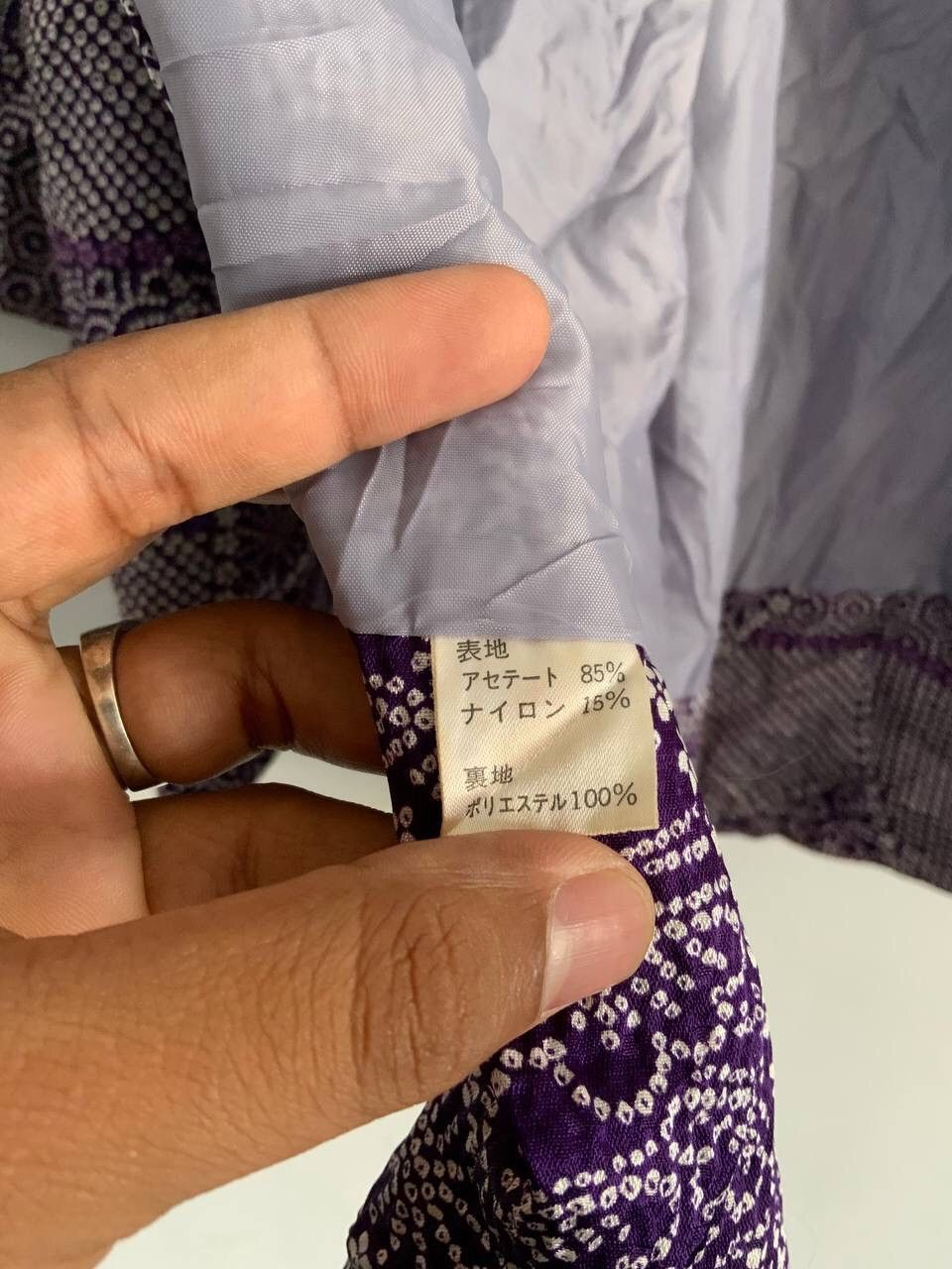 Japanese Brand Vintage Purple Silk Kimono Japan Size US M / EU 48-50 / 2 - 13 Thumbnail