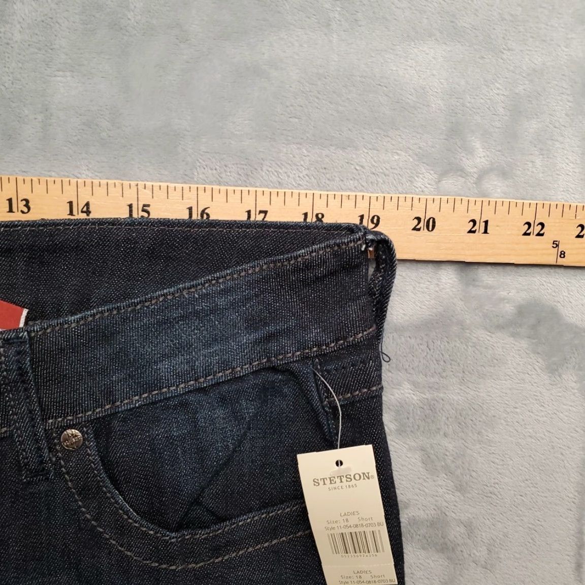 Stetson VINTAGE Stetson Jeans Womens 18 Short Blue Denim Hollywood Bootcut Western Thick Stitch Shirt? Size 40" / US 18 - 6 Thumbnail