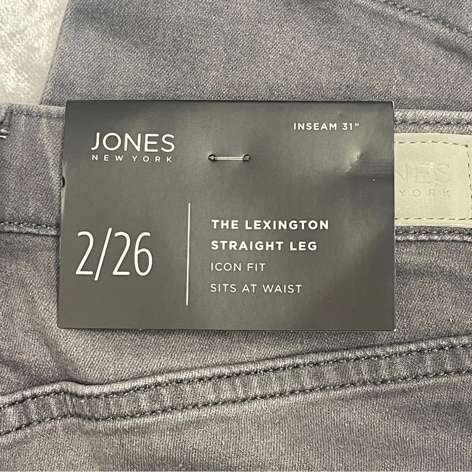 Jones New York Jones NY Luxe Women's Gray Straight Jeans size 2 NWT Size 26" / US 2 / IT 38 - 4 Thumbnail