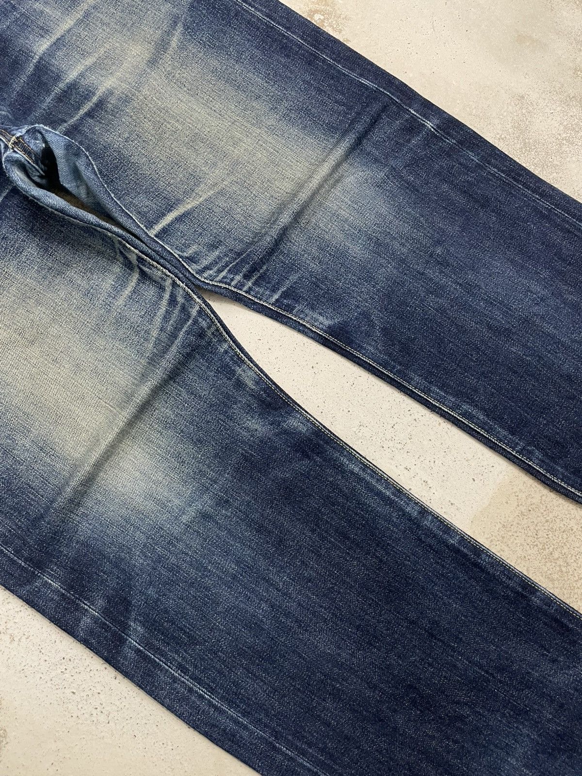 Japanese Brand Uniqlo Nigo Selvedge Mud Workaholic Denim SelfRepair Size US 37 - 5 Thumbnail