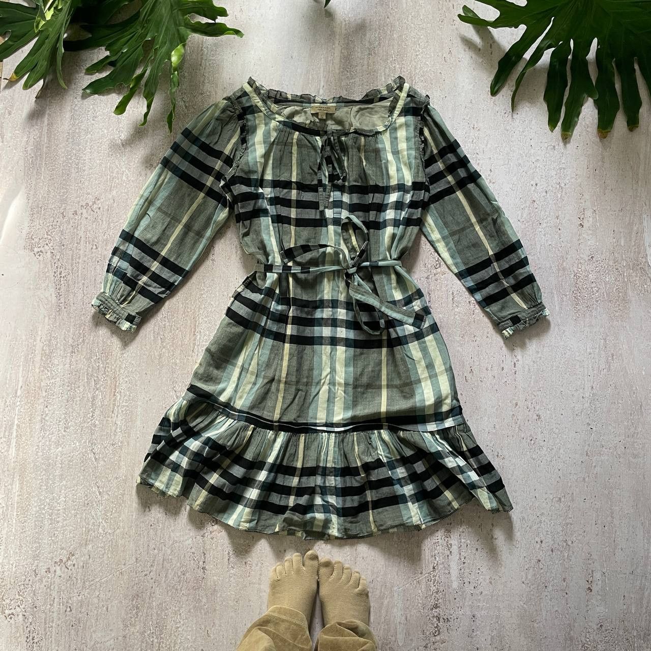 Burberry VINTAGE Y2K BURBERRY LONDON MIDI LIGHT DRESS Size S / US 4 / IT 40 - 1 Thumbnail