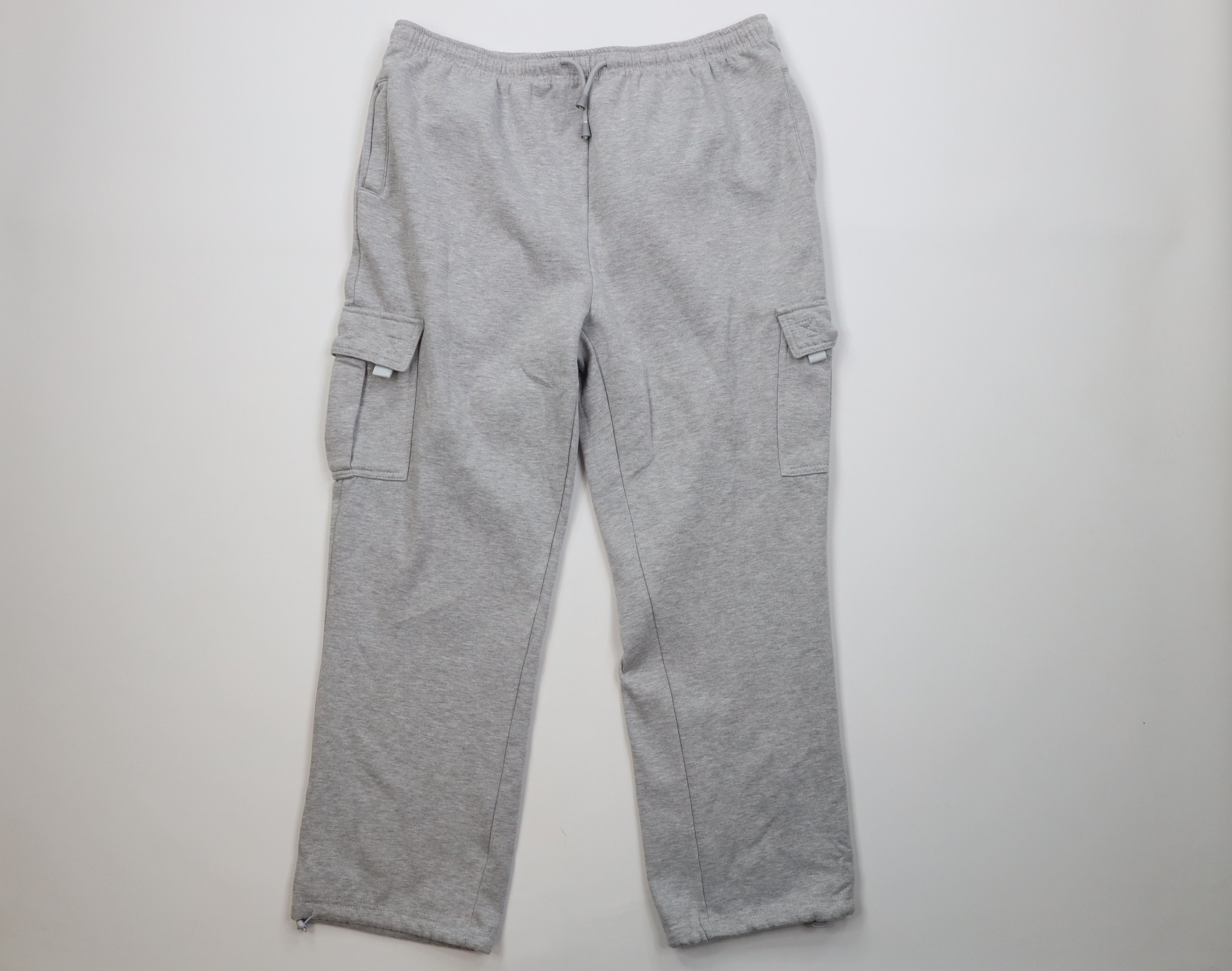 Vintage Vintage 90s Y2K Streetwear Cargo Sweatpants Heather Gray Size US 36 / EU 52 - 1 Thumbnail