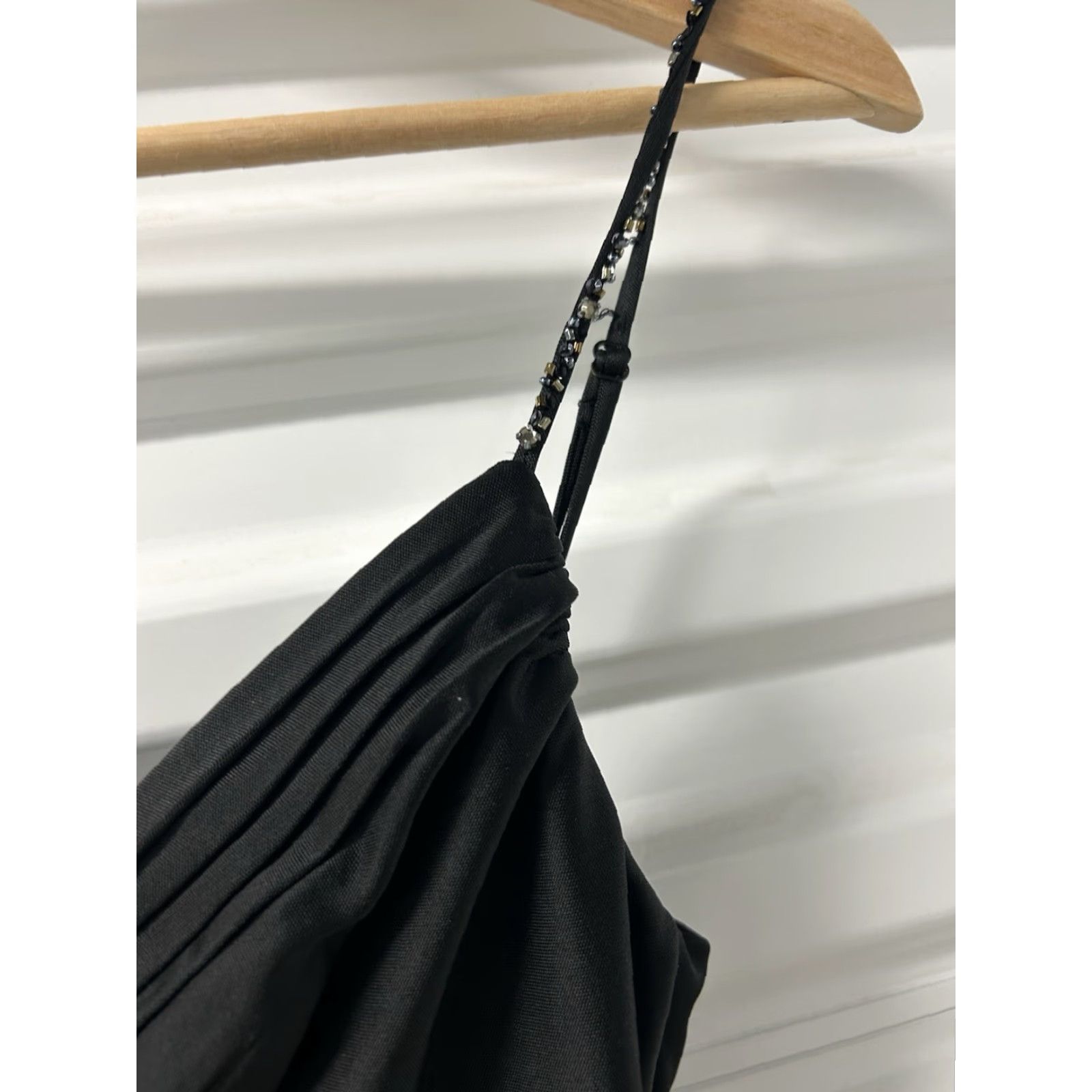 Bcbgmaxazria BCBGMAXAZRIA Dress Women’s Chiffon Midi Spaghetti Strap Sleeveless Empire Waist Black XS Size XS / US 0-2 / IT 36-38 - 7 Thumbnail