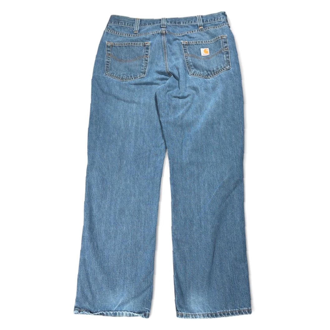 Carhartt Carhartt Jeans Mens 36x31 Blue Denim Dark Wash Relaxed Rugged Flex Workwear Jeans Size US 36 / EU 52 - 2 Thumbnail