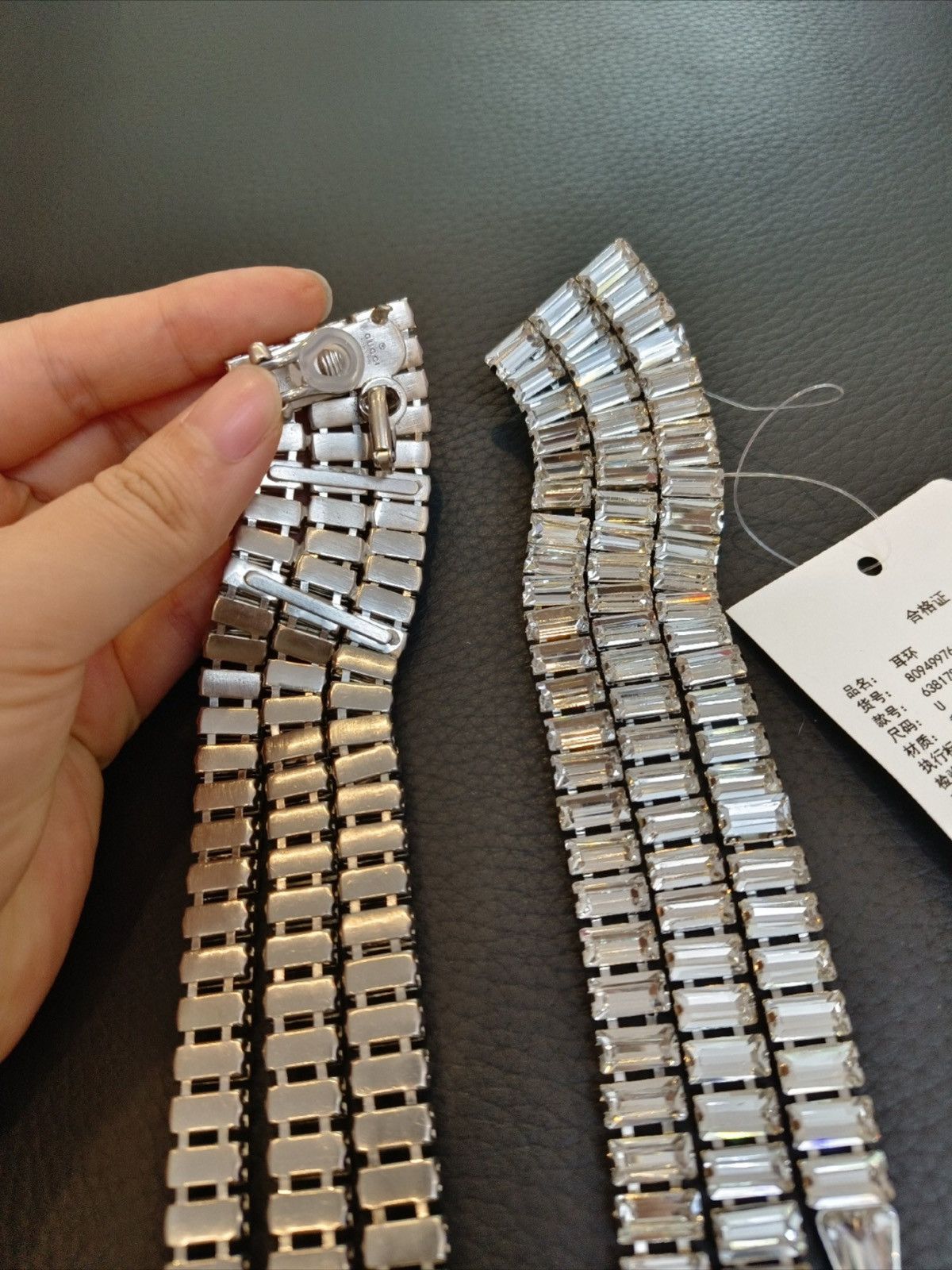 Gucci Gucci runway Crystal Embellished Clip-On Earrings Size ONE SIZE - 3 Thumbnail