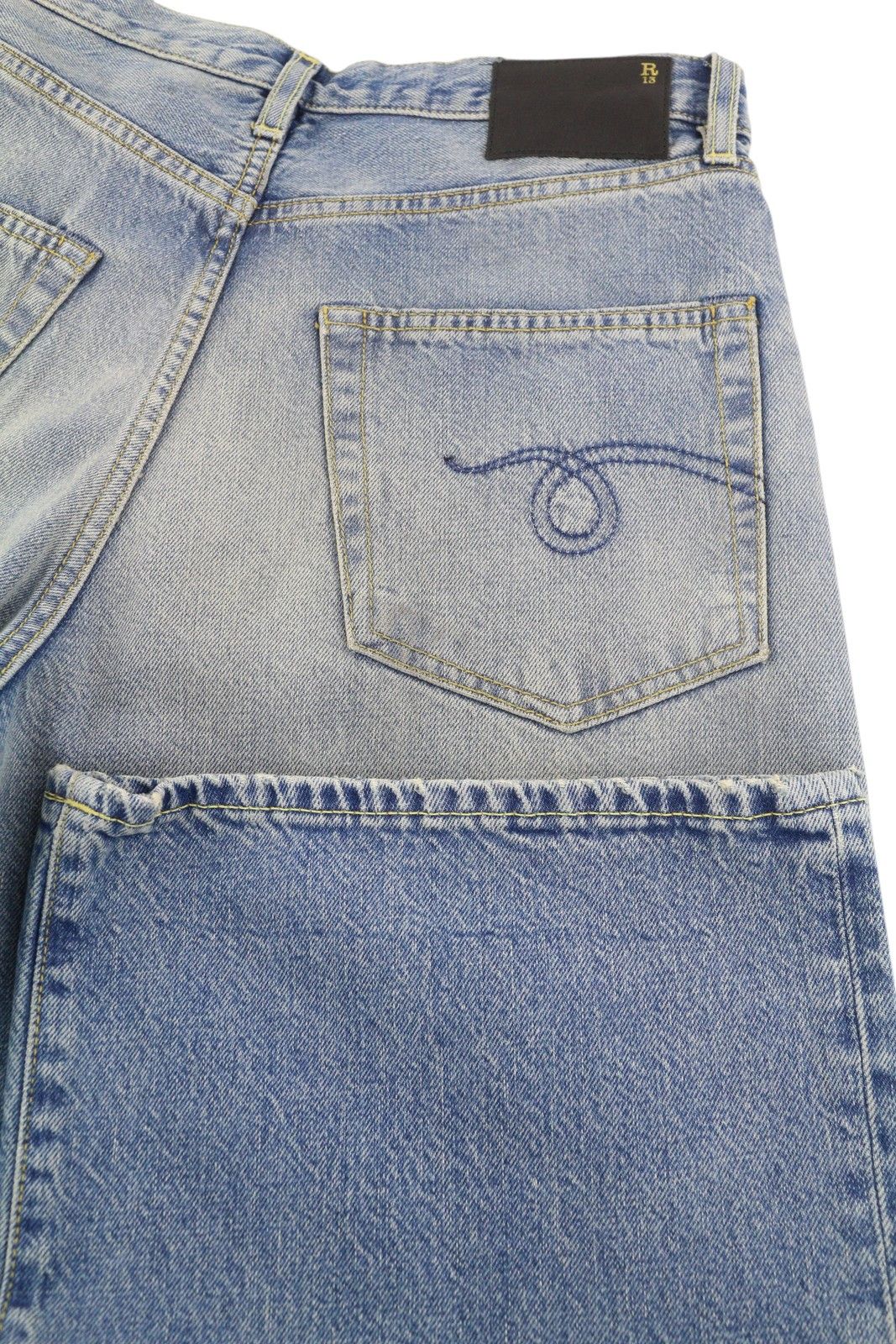 R13 D'ARCY LOOSE 29 Veiled Blue Washed Zip Fly Denim 84414 Size 29" - 6 Thumbnail