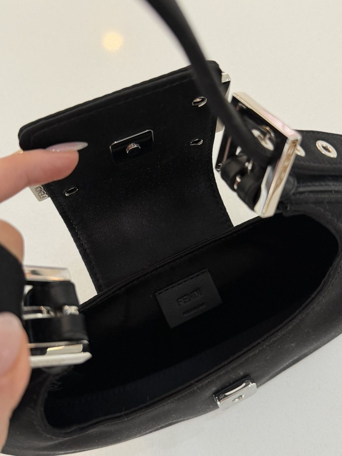 Fendi Fendi Satin Cookie bag in black Size ONE SIZE - 6 Thumbnail