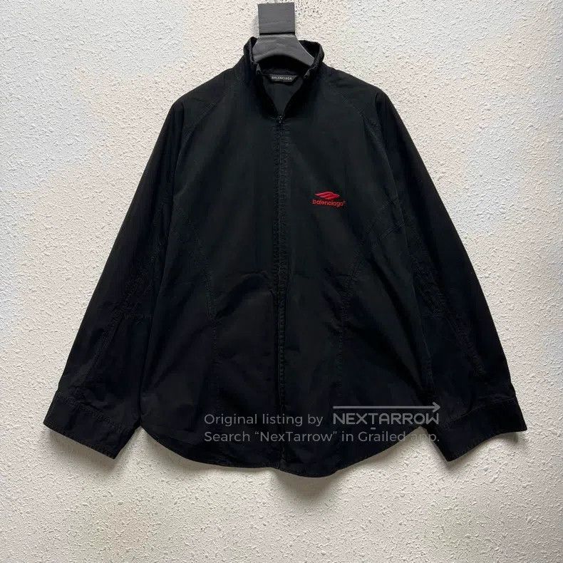 Balenciaga Balenciaga 3B Embroidered Red Logo Black Shirt Jacket Size US S / EU 44-46 / 1 - 1 Thumbnail