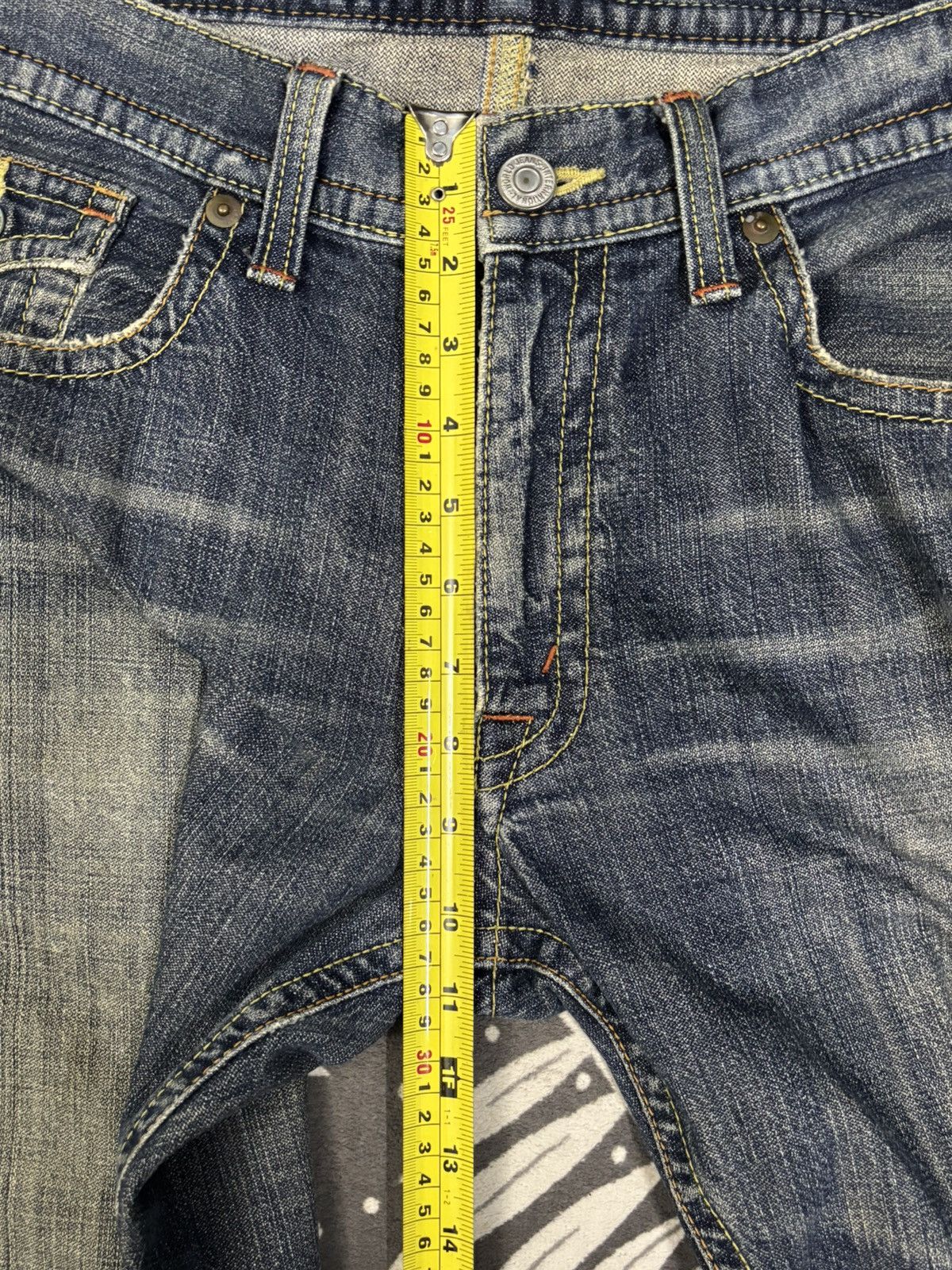 Japanese Brand Vintage Y2K GL Heart Mud Wash Faded Baggy Ripped Jeans Size US 34 / EU 50 - 15 Thumbnail