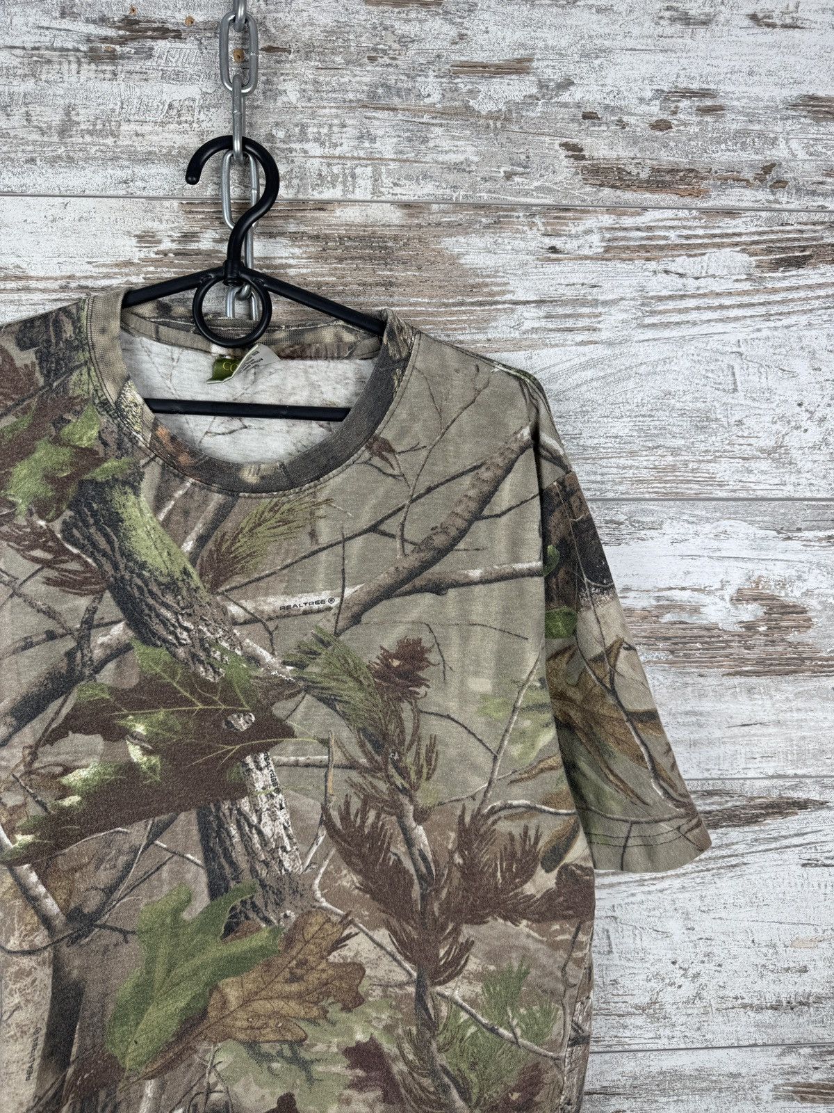 Vintage Vintage Real Tree T Shirt Large tee camo mens streetwear Size US L / EU 52-54 / 3 - 3 Thumbnail