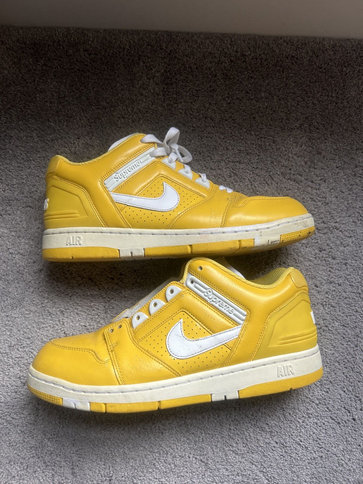 Nike × Supreme Supreme Air Force 2 Yellow 10.5 | Grailed